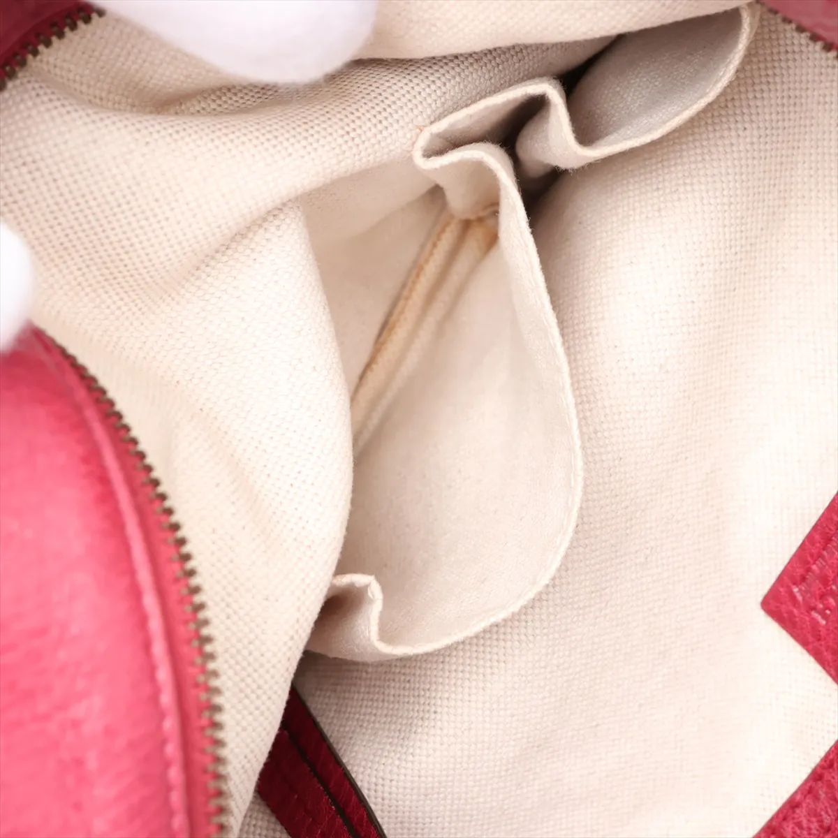 GG Canvas x Leather 2-Way Tote Bag Beige x Red 323675 — view 10
