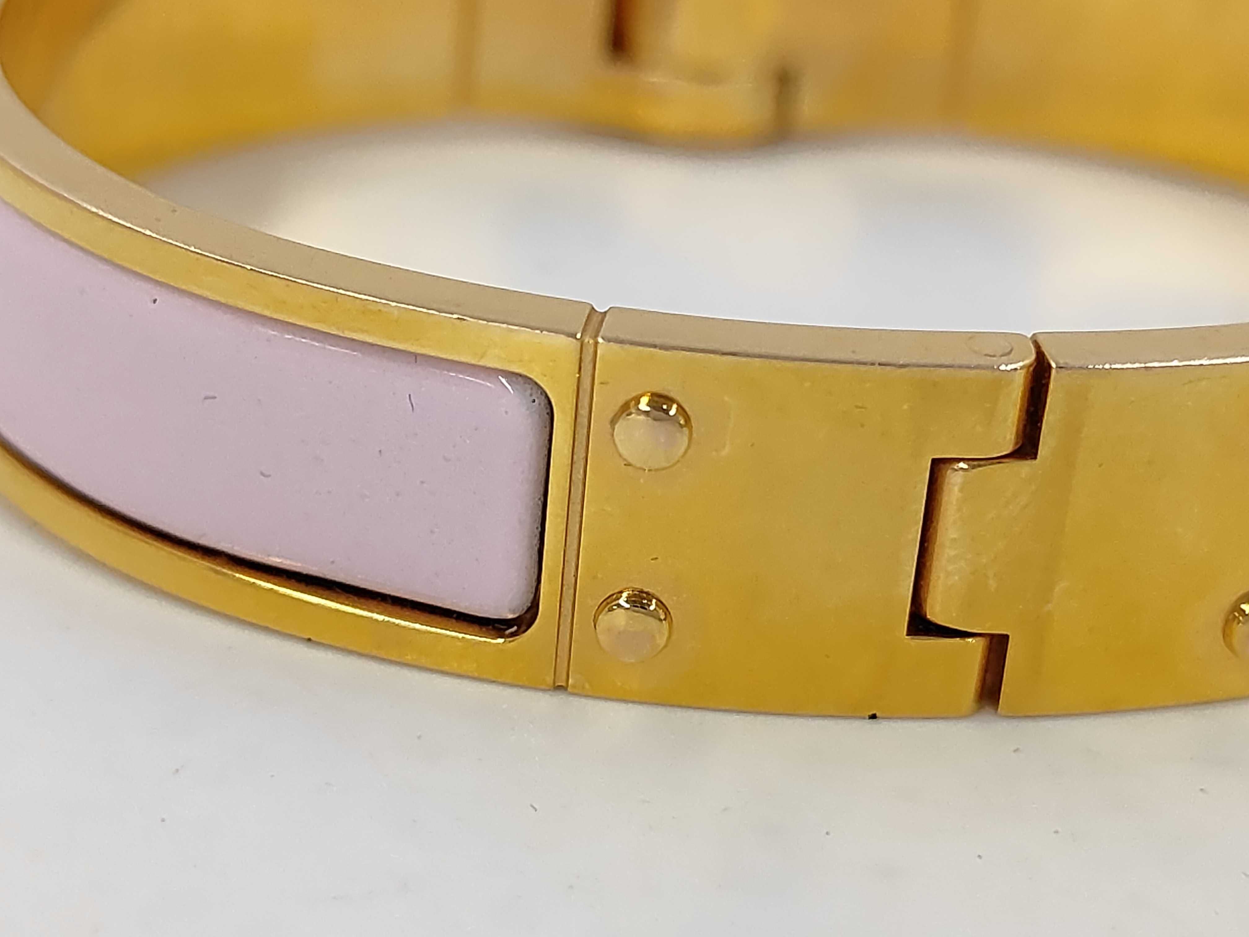 Charnière Bracelet/Bangle with GP Hardware, Pink — view 5