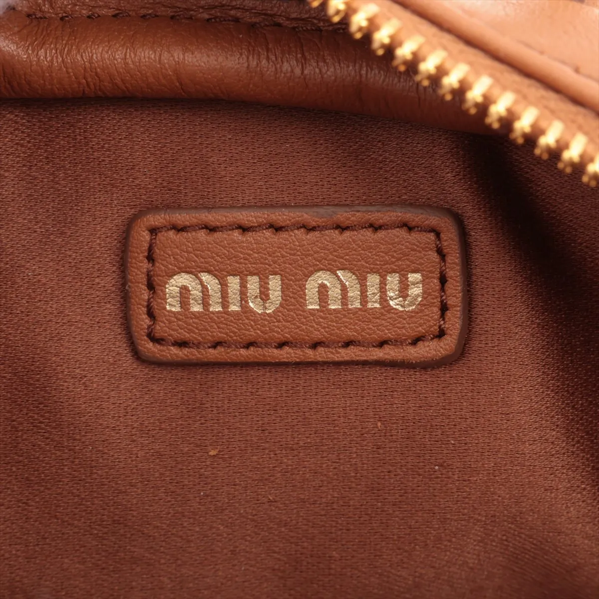 Leather Pouch Brown 5NR036 Beau Micro Bag Charm — view 4