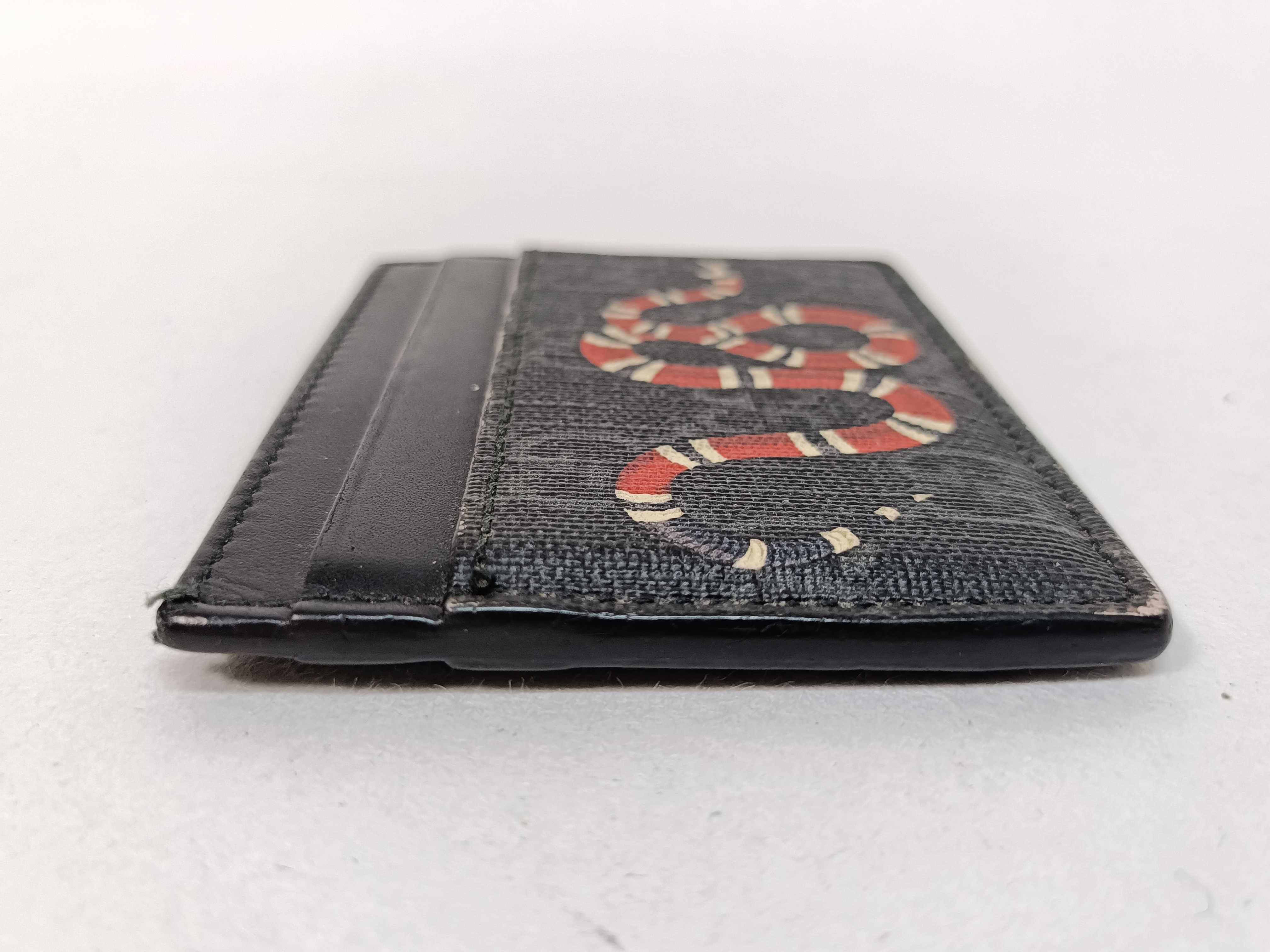 GG Supreme Kingsnake Print Business Card Holder/Card Case 451277 (Card Case/Pass Case/Business Card Holder) — view 3
