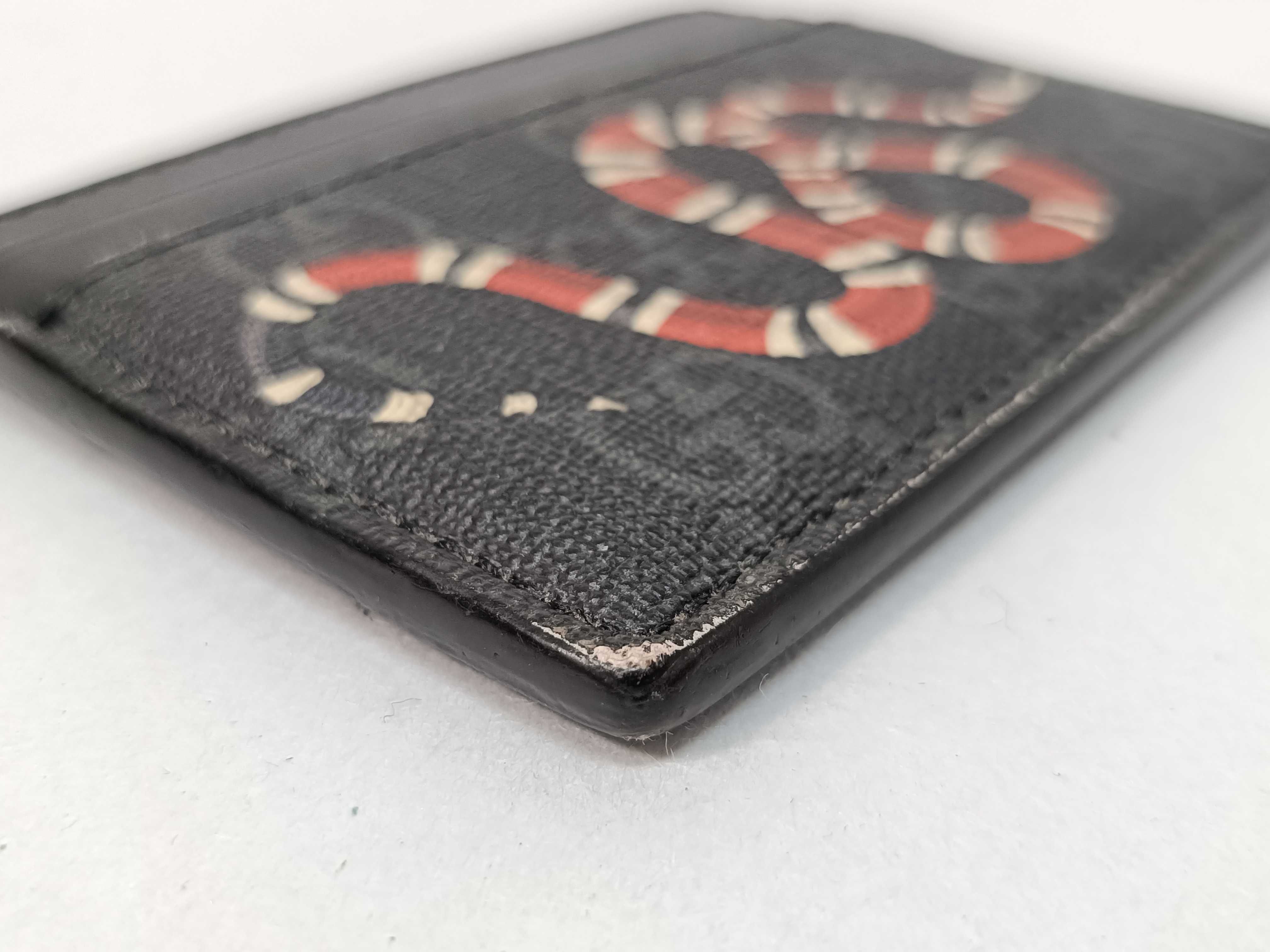 GG Supreme Kingsnake Print Business Card Holder/Card Case 451277 (Card Case/Pass Case/Business Card Holder) — view 4