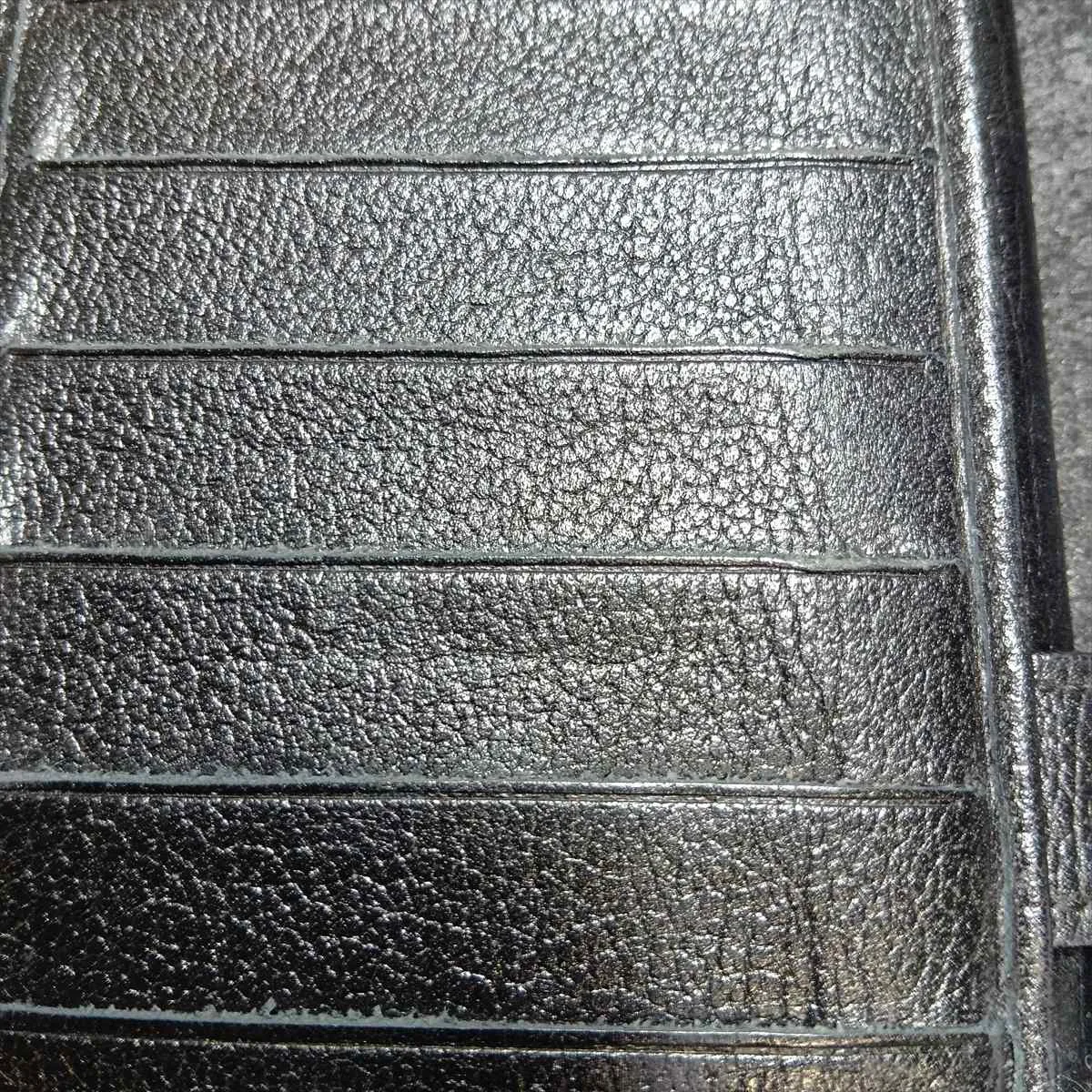 Camellia Lambskin Long Wallet, Black with Silver Hardware, 12693740 — view 12