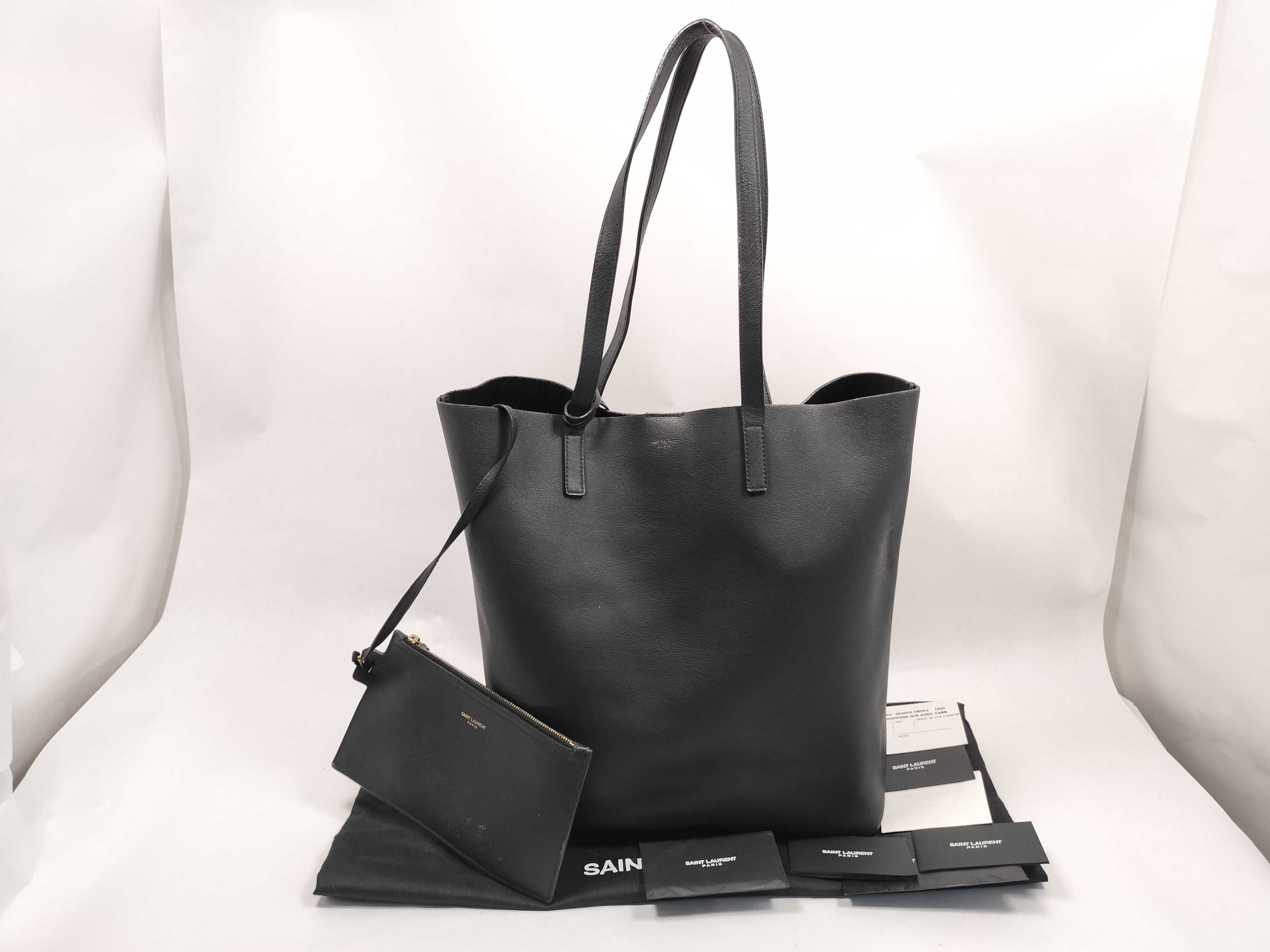 SG- Paris Sac Shopping Leather Tote bag Black 454203 Tote bag