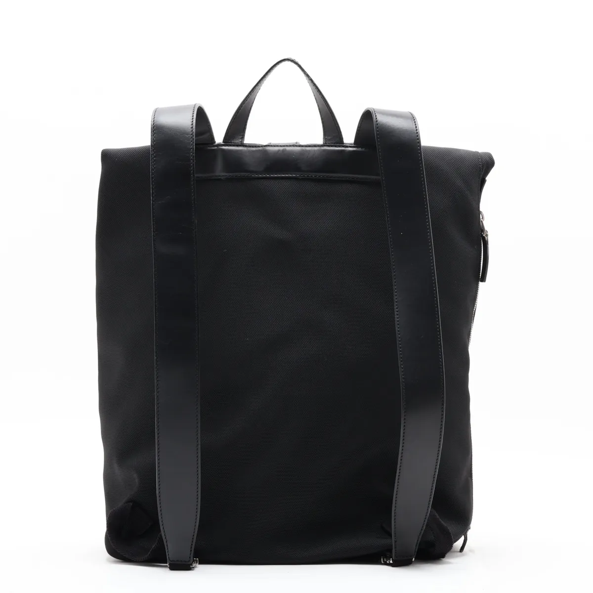 Sherry Line Canvas x Leather Backpack/Rucksack, Black — view 2