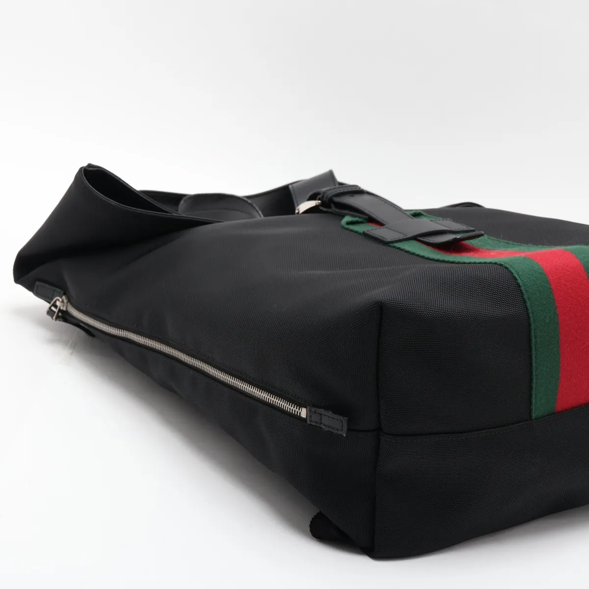 Sherry Line Canvas x Leather Backpack/Rucksack, Black — view 4