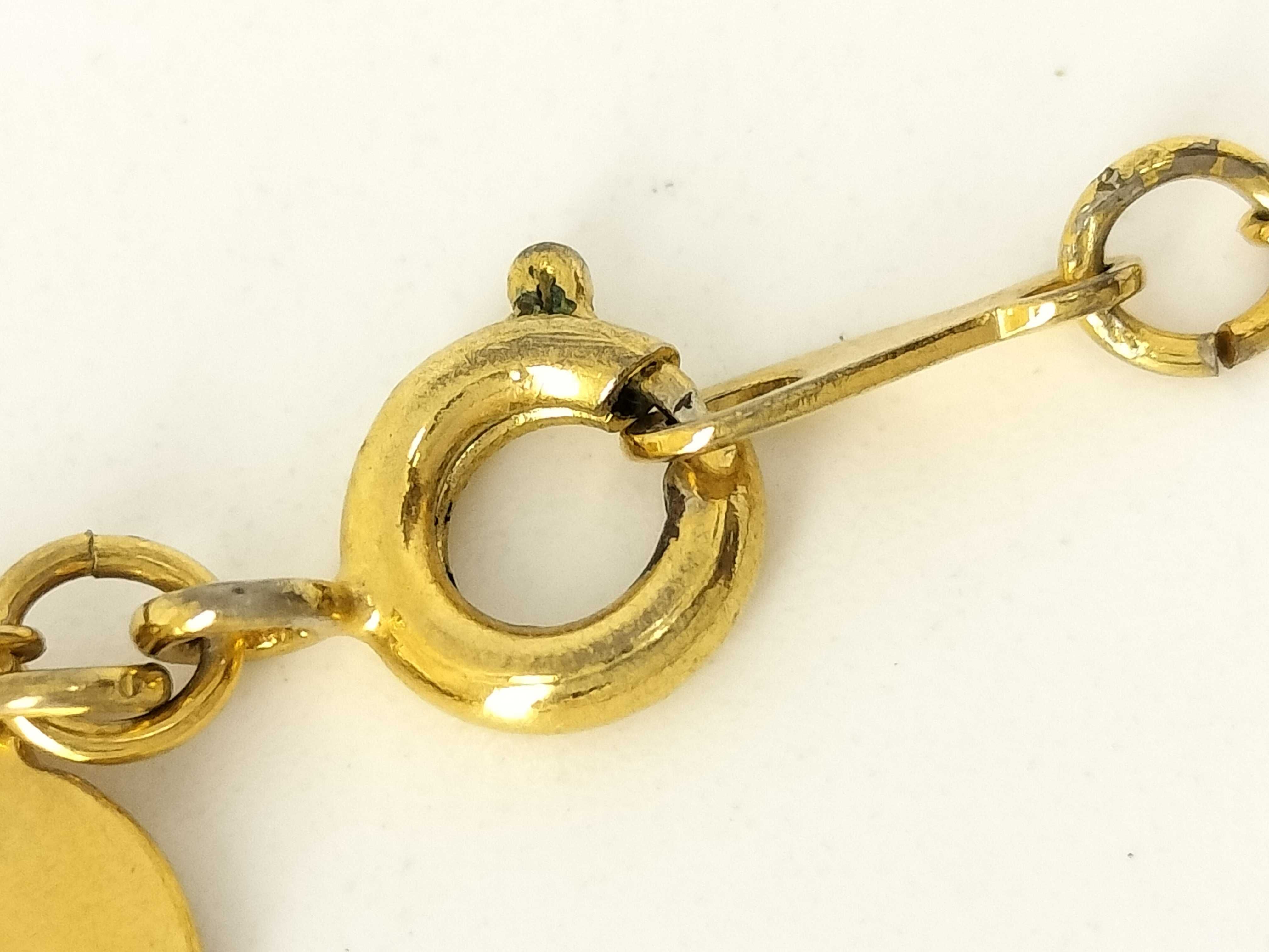 necklace, gold, G logo, rhinestone necklace — view 4