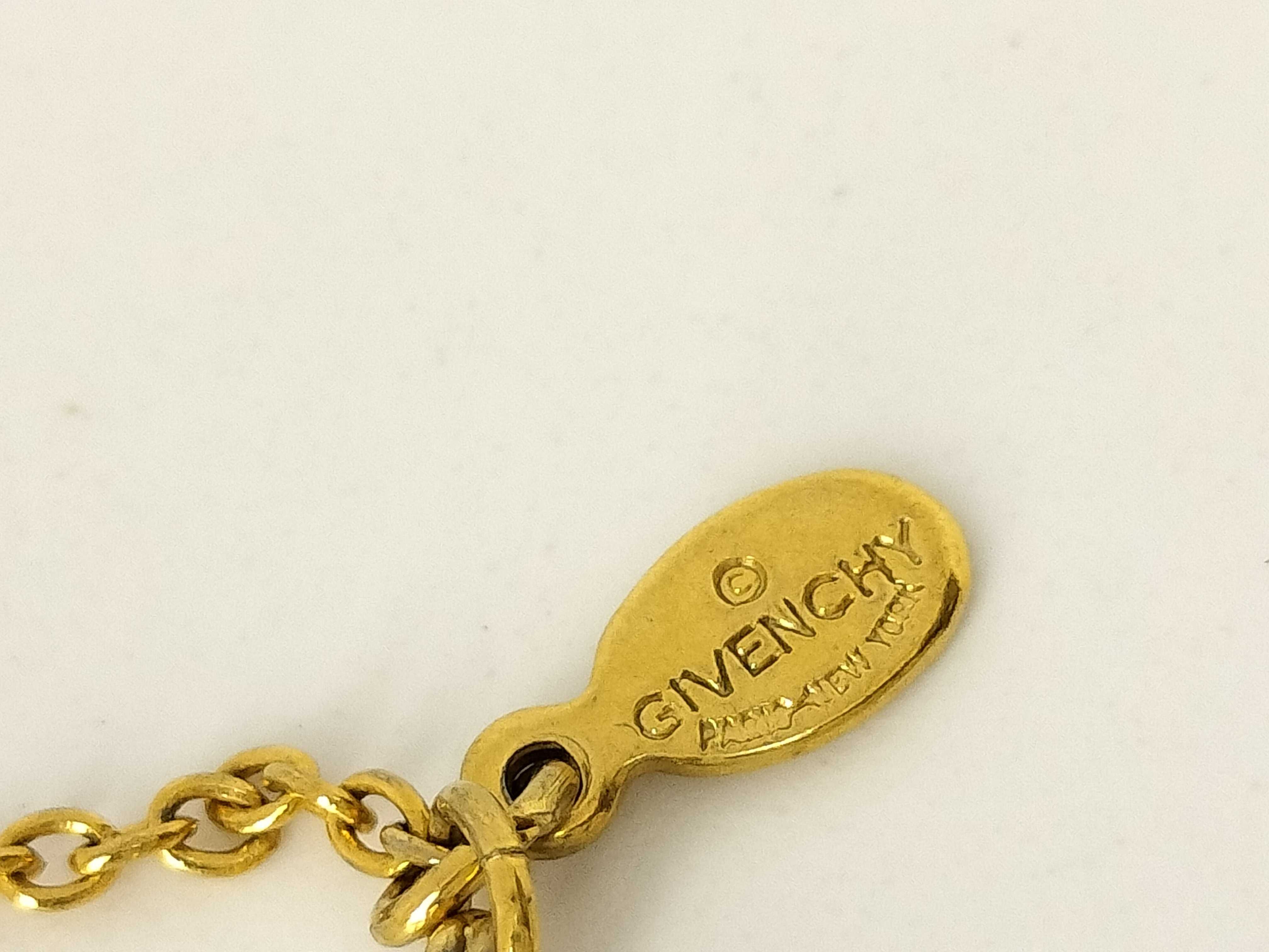 necklace, gold, G logo, rhinestone necklace — view 5