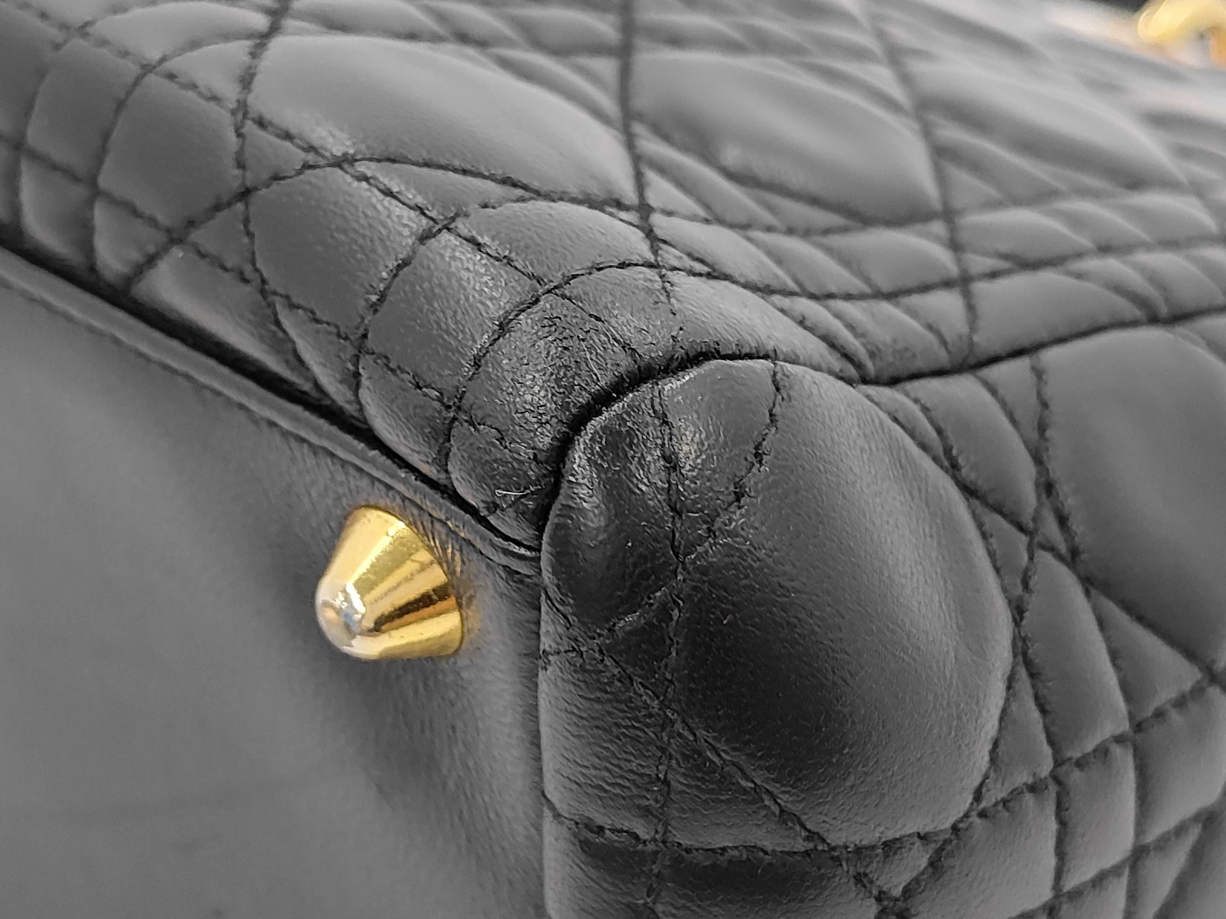 Christian Lady Dior Cannage Leather Black Bag — view 3