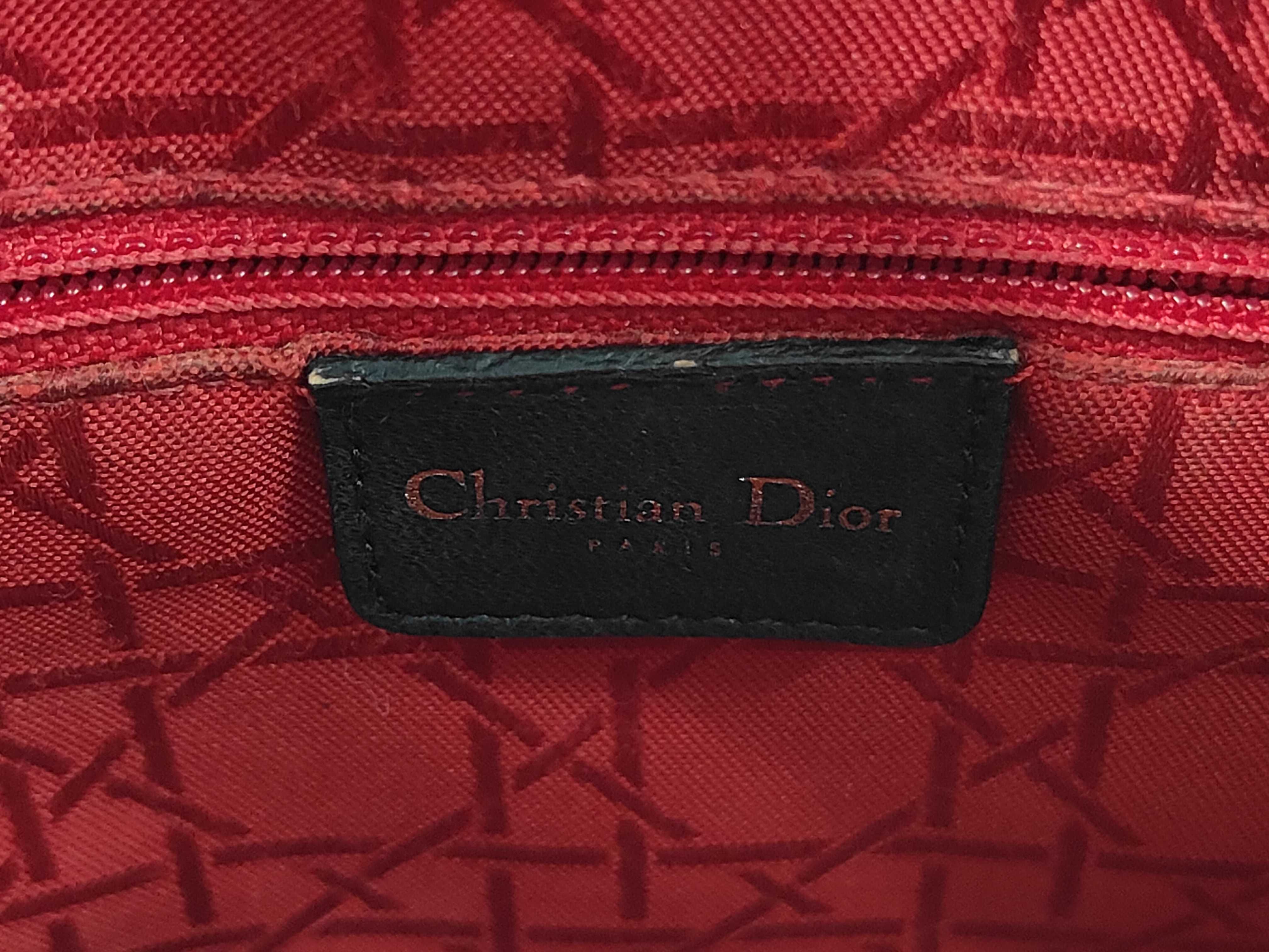 Christian Lady Dior Cannage Leather Black Bag — view 9