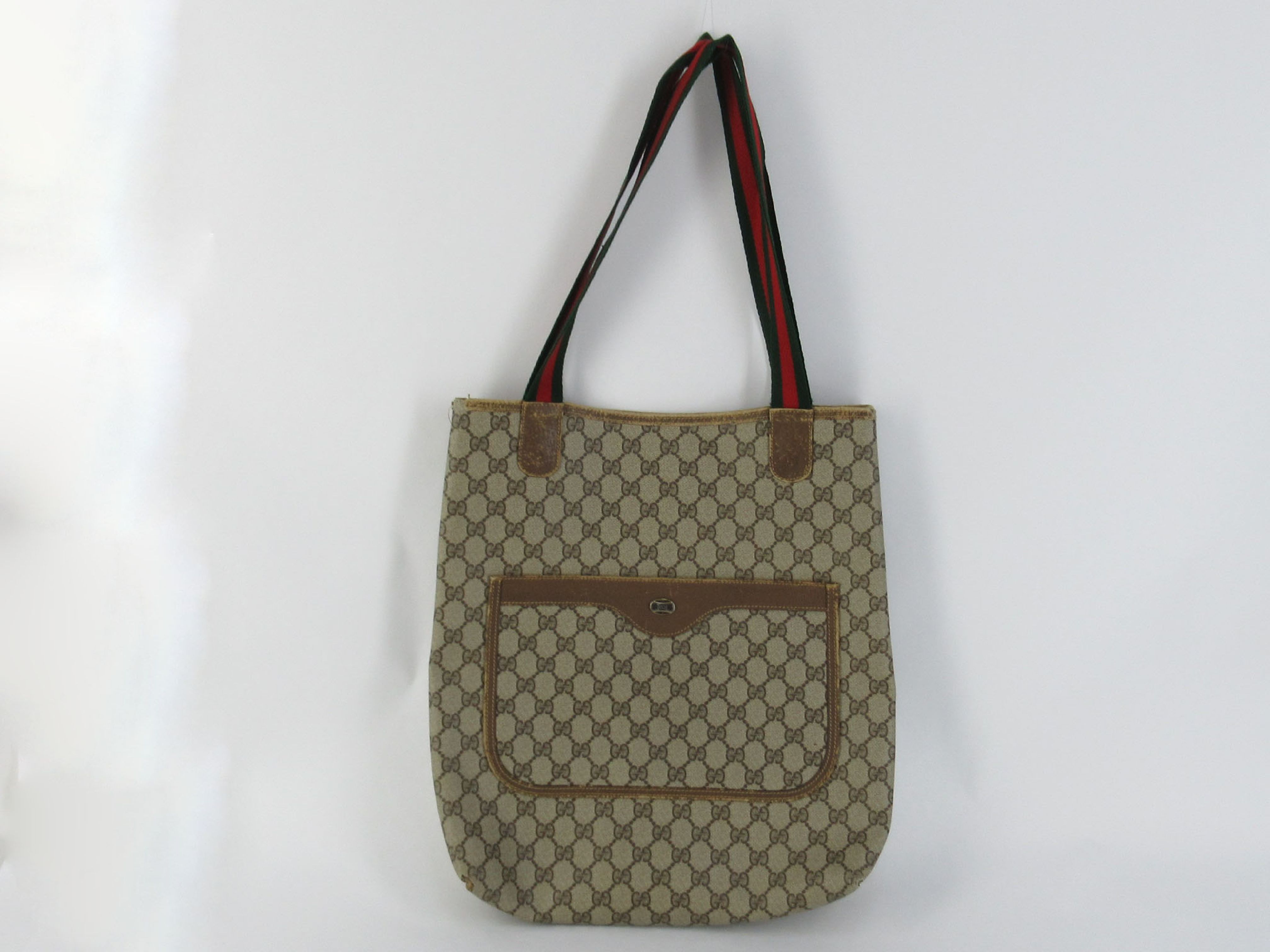GG Supreme Gucci 40 02 003 GG Supreme Sherry Line Tote Bag Brown Tote Bag