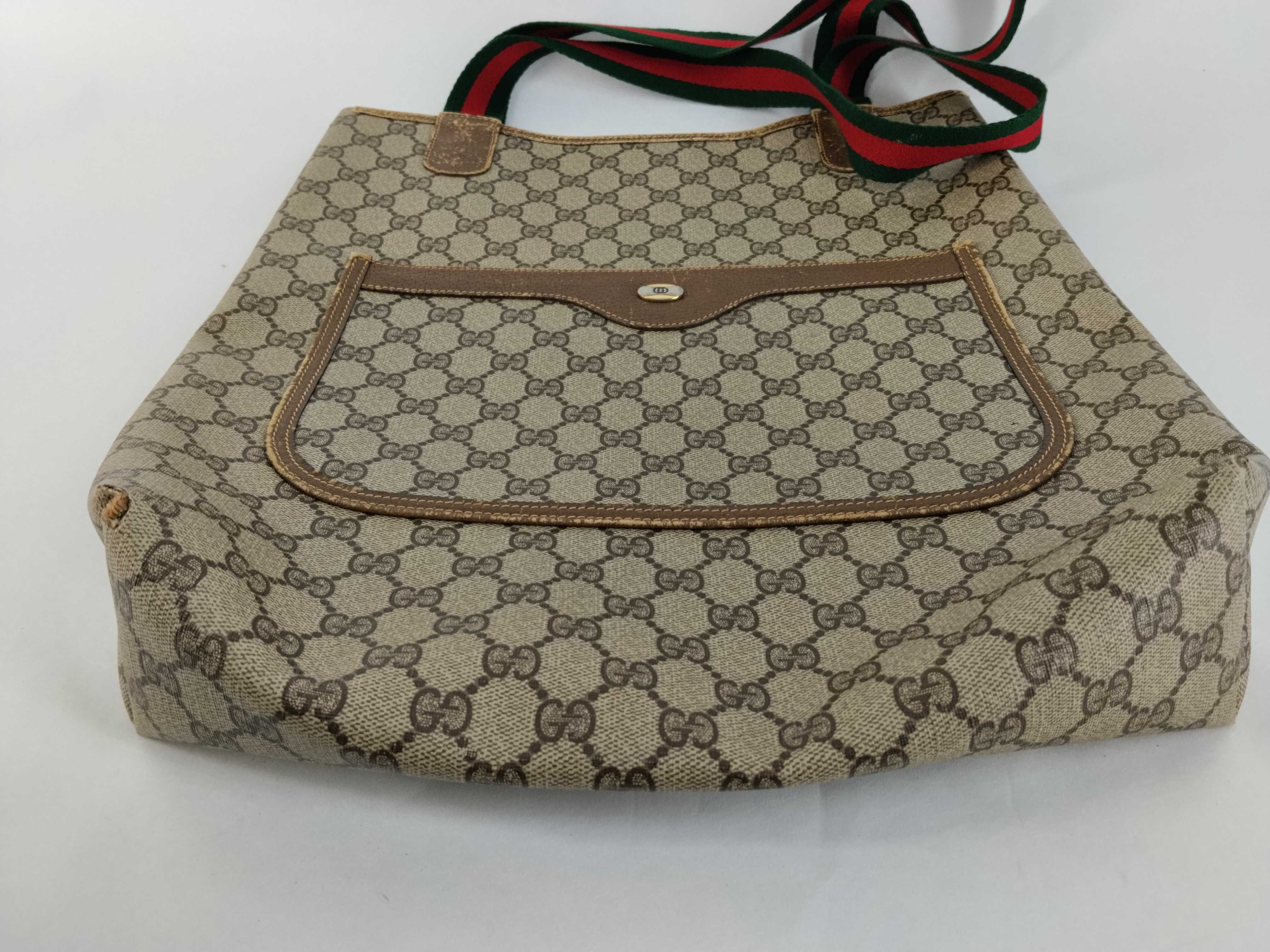 GG Supreme Gucci 40 02 003 GG Supreme Sherry Line Tote Bag Brown Tote Bag — view 7