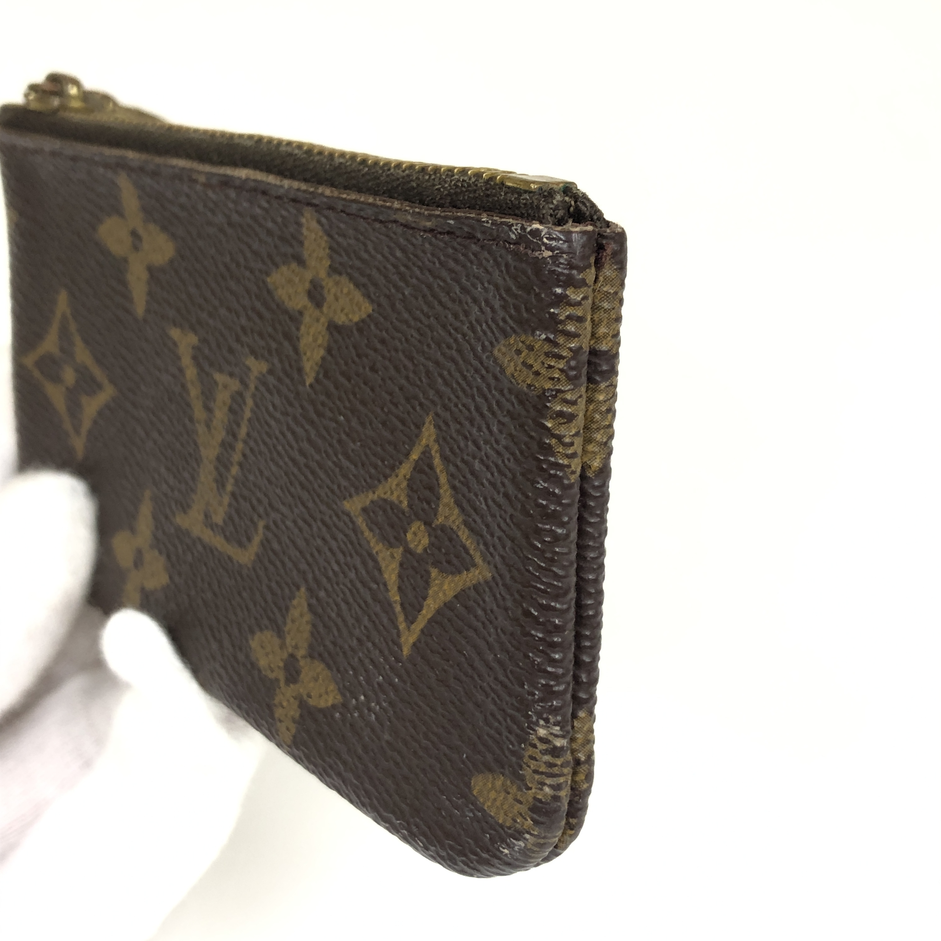 Monogram Pochette Clé Coin Case M62650 with Keyring CA0997 Compact Wallet Coin Purse Made in Spain — view 11