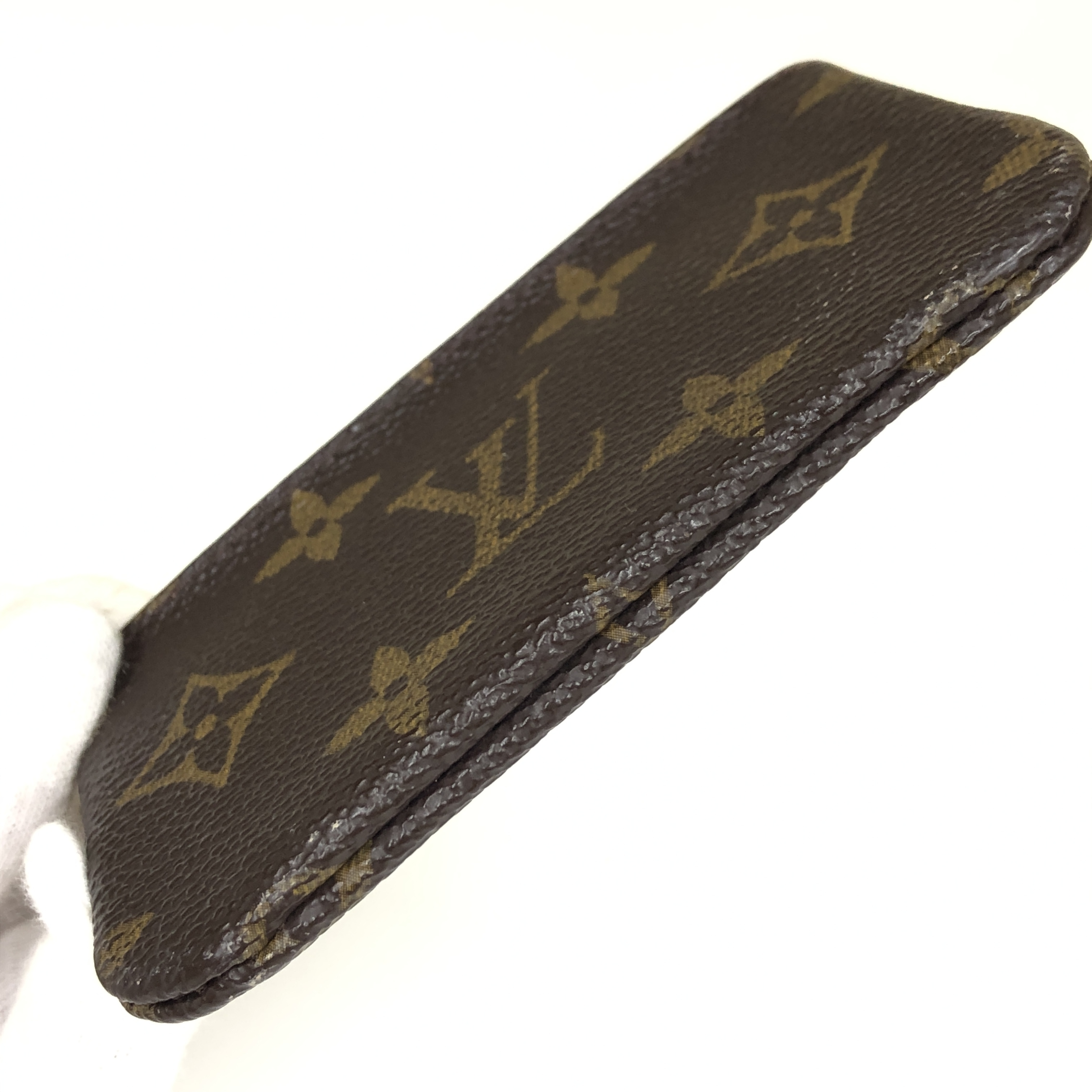 Monogram Pochette Clé Coin Case M62650 with Keyring CA0997 Compact Wallet Coin Purse Made in Spain — view 12