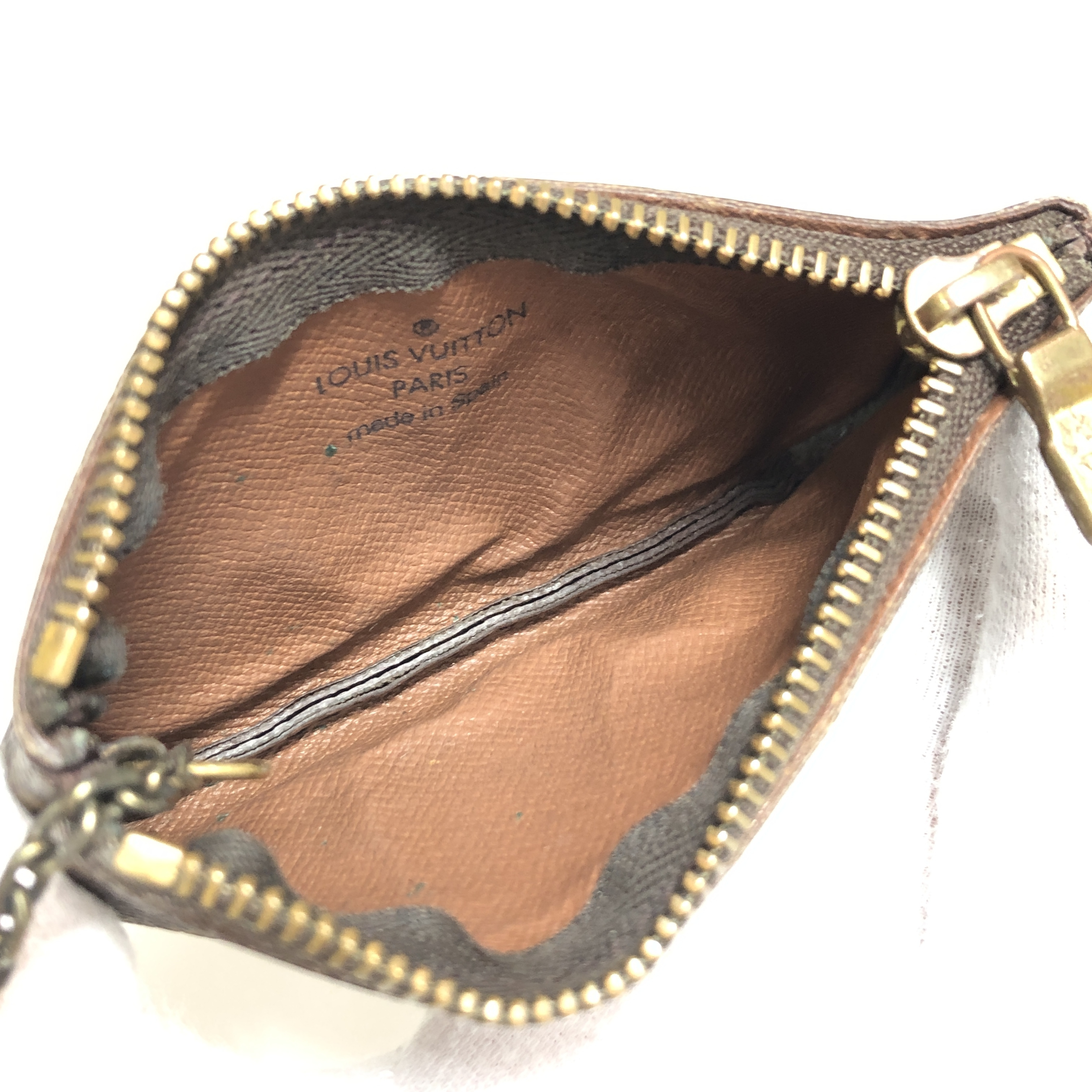 Monogram Pochette Clé Coin Case M62650 with Keyring CA0997 Compact Wallet Coin Purse Made in Spain — view 14