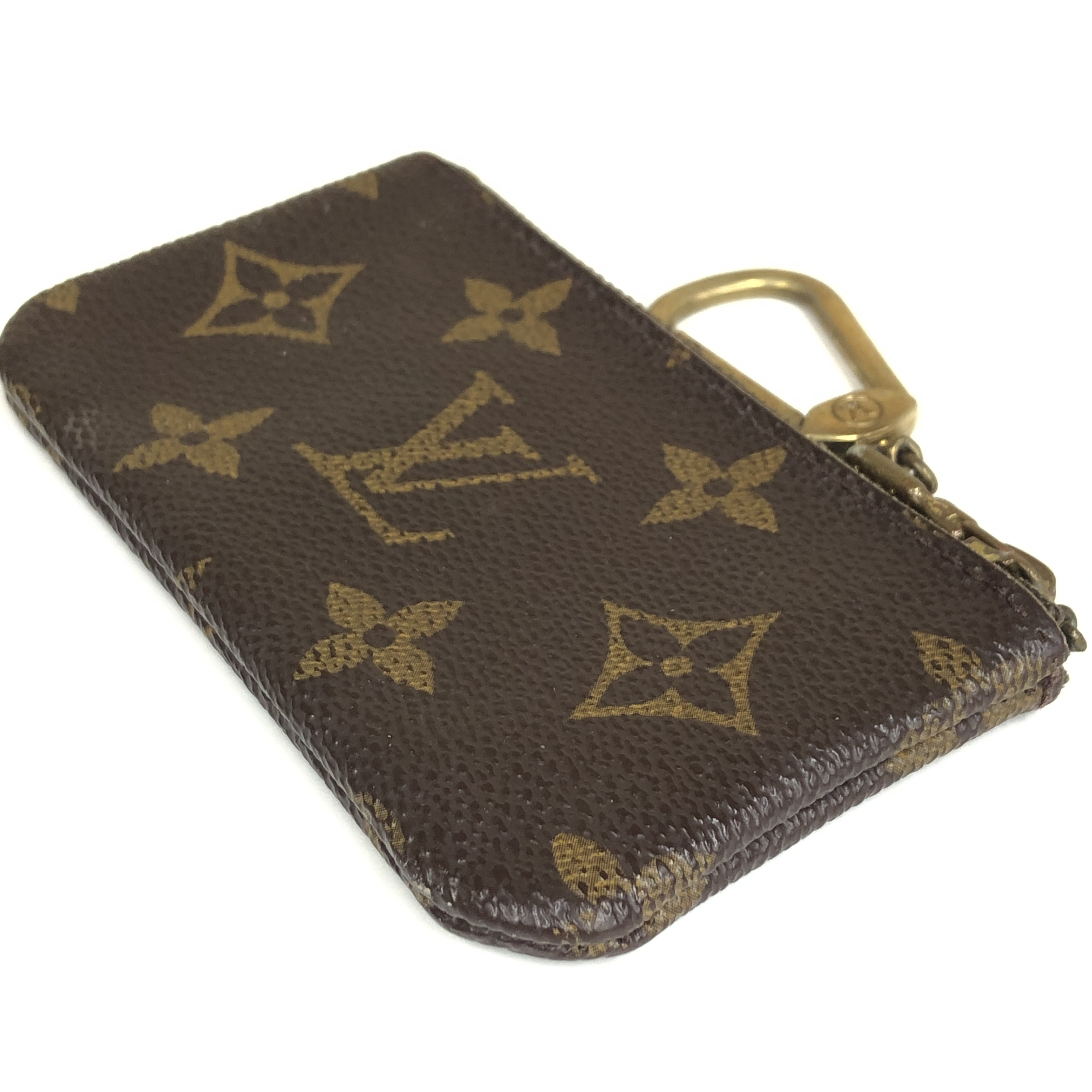Monogram Pochette Clé Coin Case M62650 with Keyring CA0997 Compact Wallet Coin Purse Made in Spain — view 3