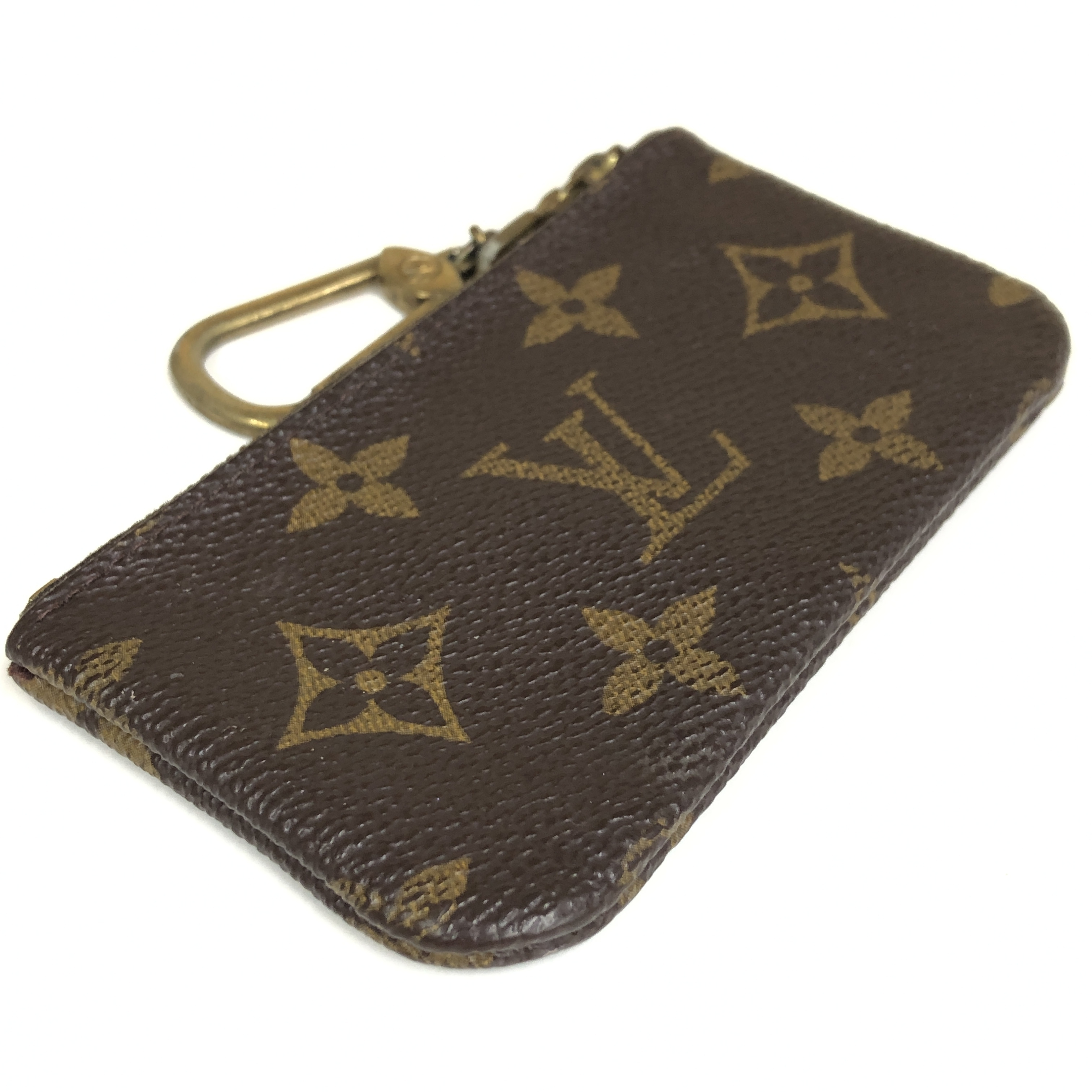 Monogram Pochette Clé Coin Case M62650 with Keyring CA0997 Compact Wallet Coin Purse Made in Spain — view 4