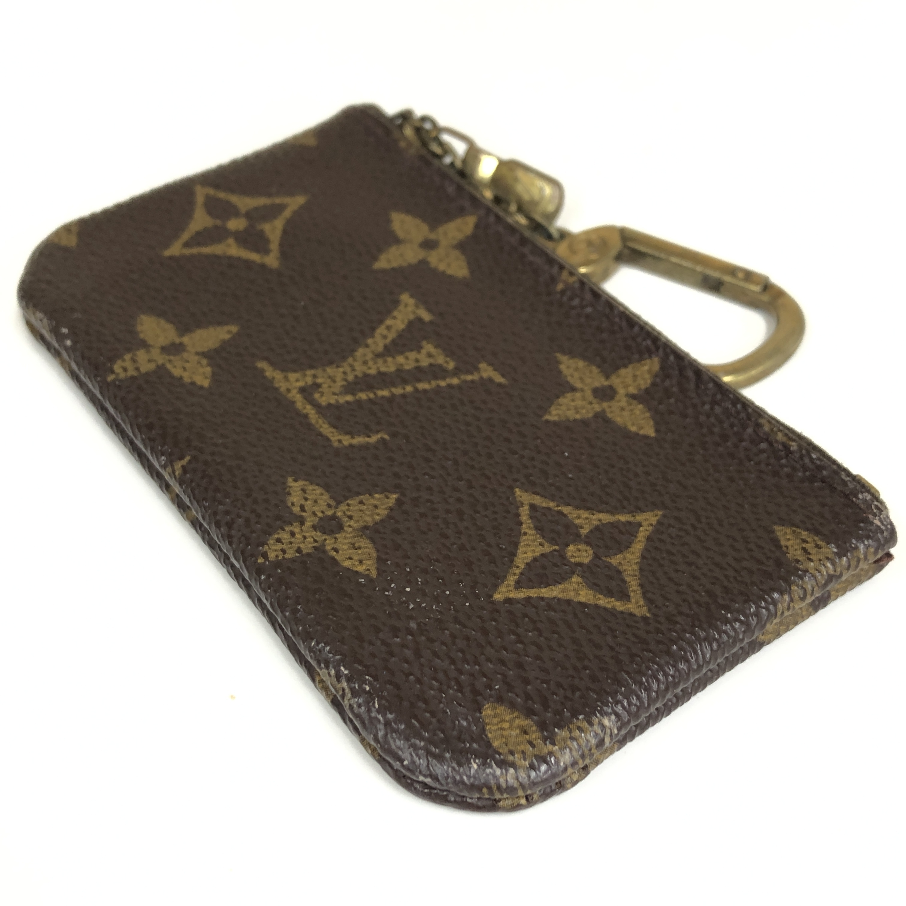 Monogram Pochette Clé Coin Case M62650 with Keyring CA0997 Compact Wallet Coin Purse Made in Spain — view 5