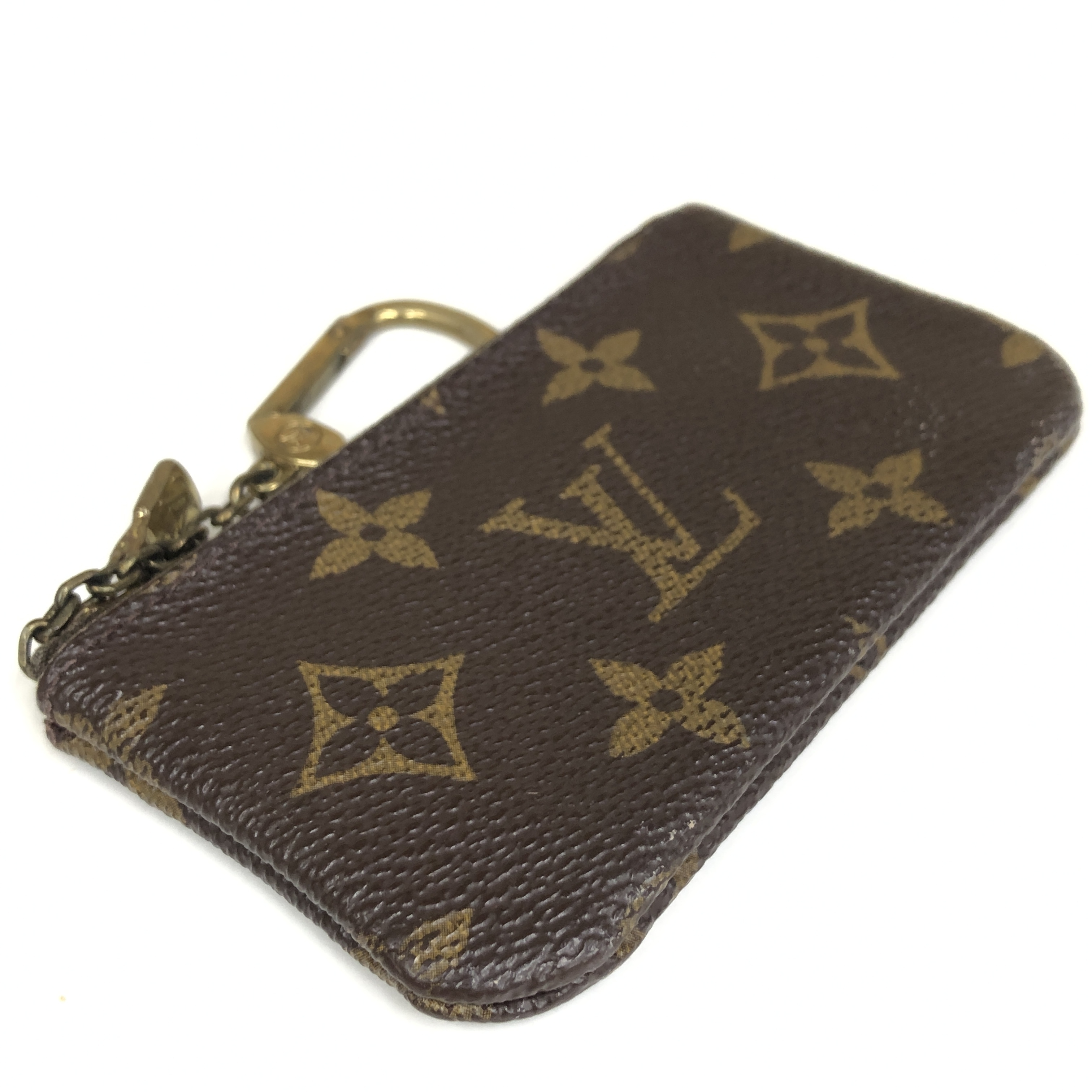 Monogram Pochette Clé Coin Case M62650 with Keyring CA0997 Compact Wallet Coin Purse Made in Spain — view 6