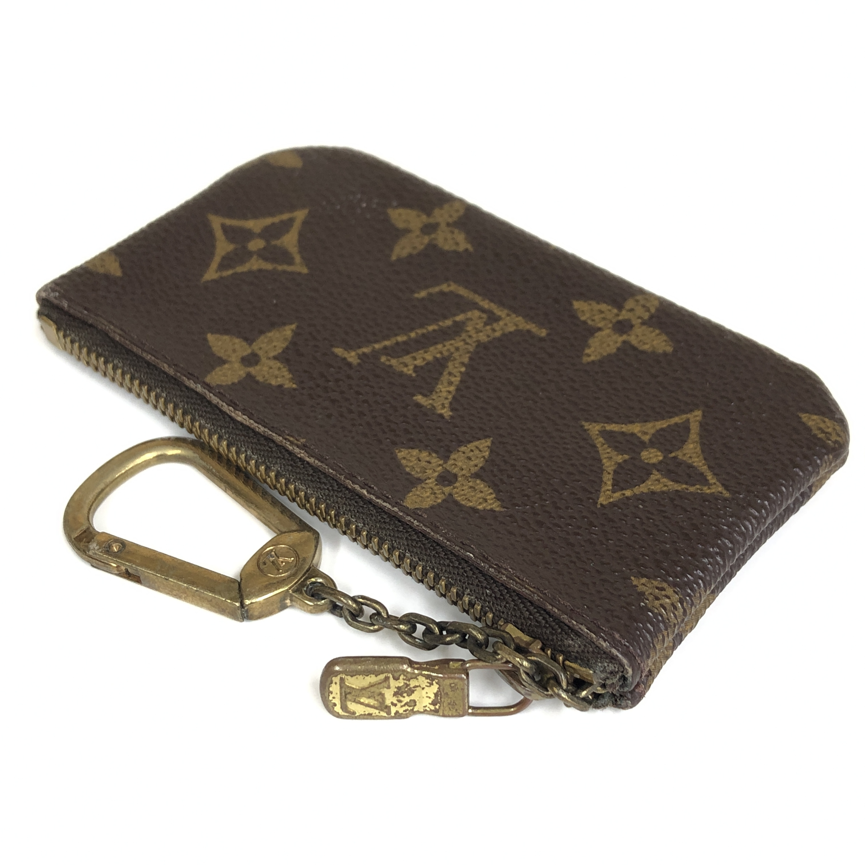Monogram Pochette Clé Coin Case M62650 with Keyring CA0997 Compact Wallet Coin Purse Made in Spain — view 7