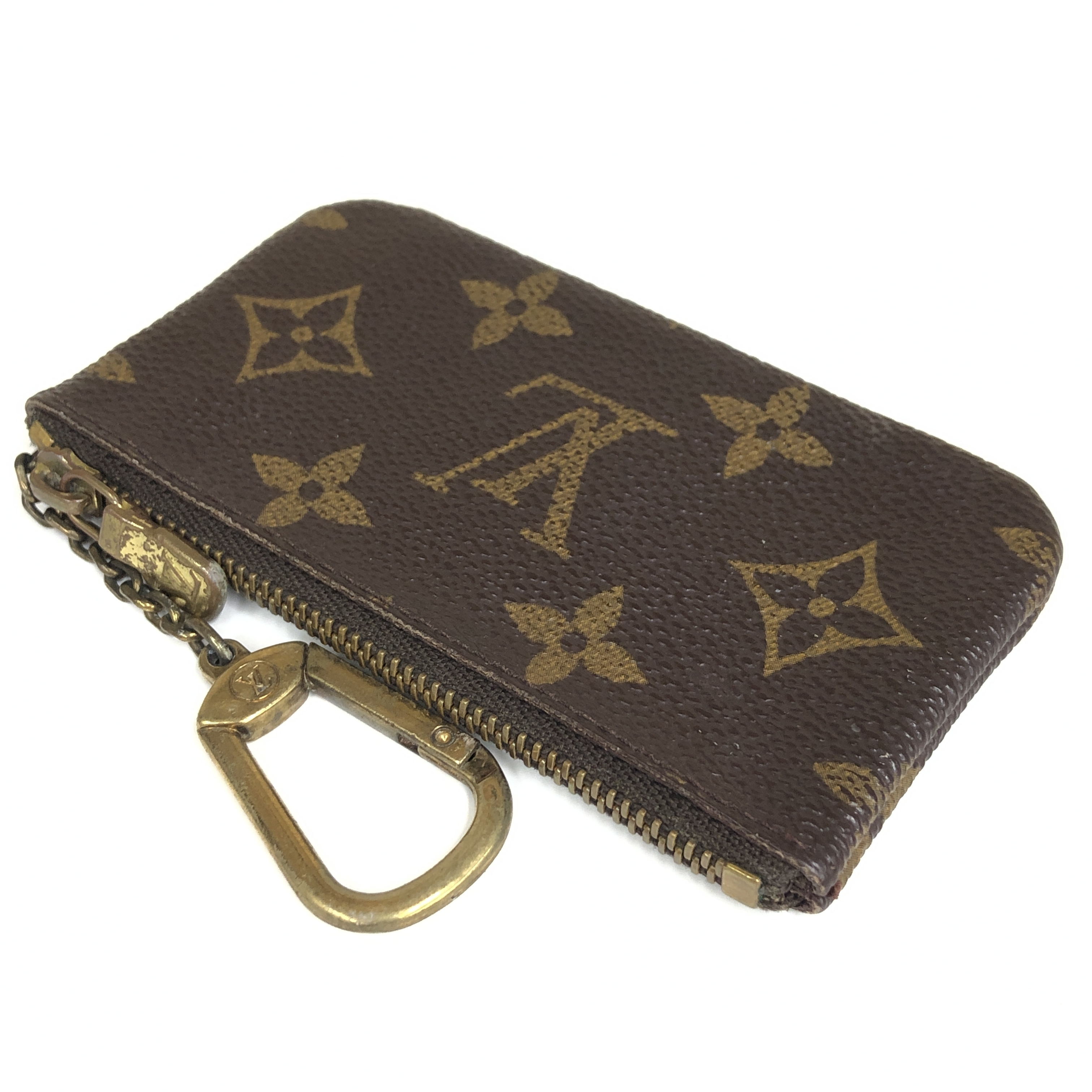 Monogram Pochette Clé Coin Case M62650 with Keyring CA0997 Compact Wallet Coin Purse Made in Spain — view 8