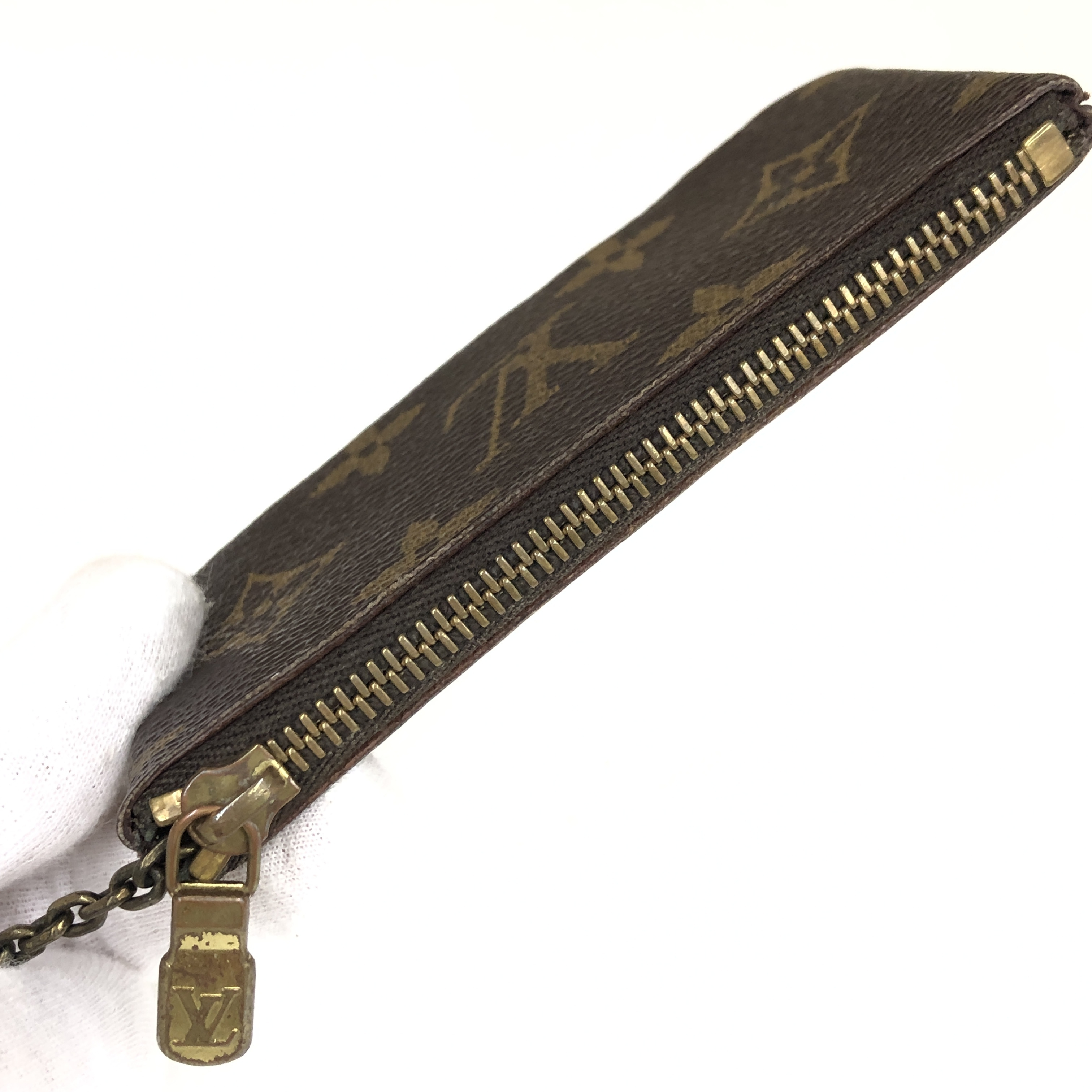 Monogram Pochette Clé Coin Case M62650 with Keyring CA0997 Compact Wallet Coin Purse Made in Spain — view 10