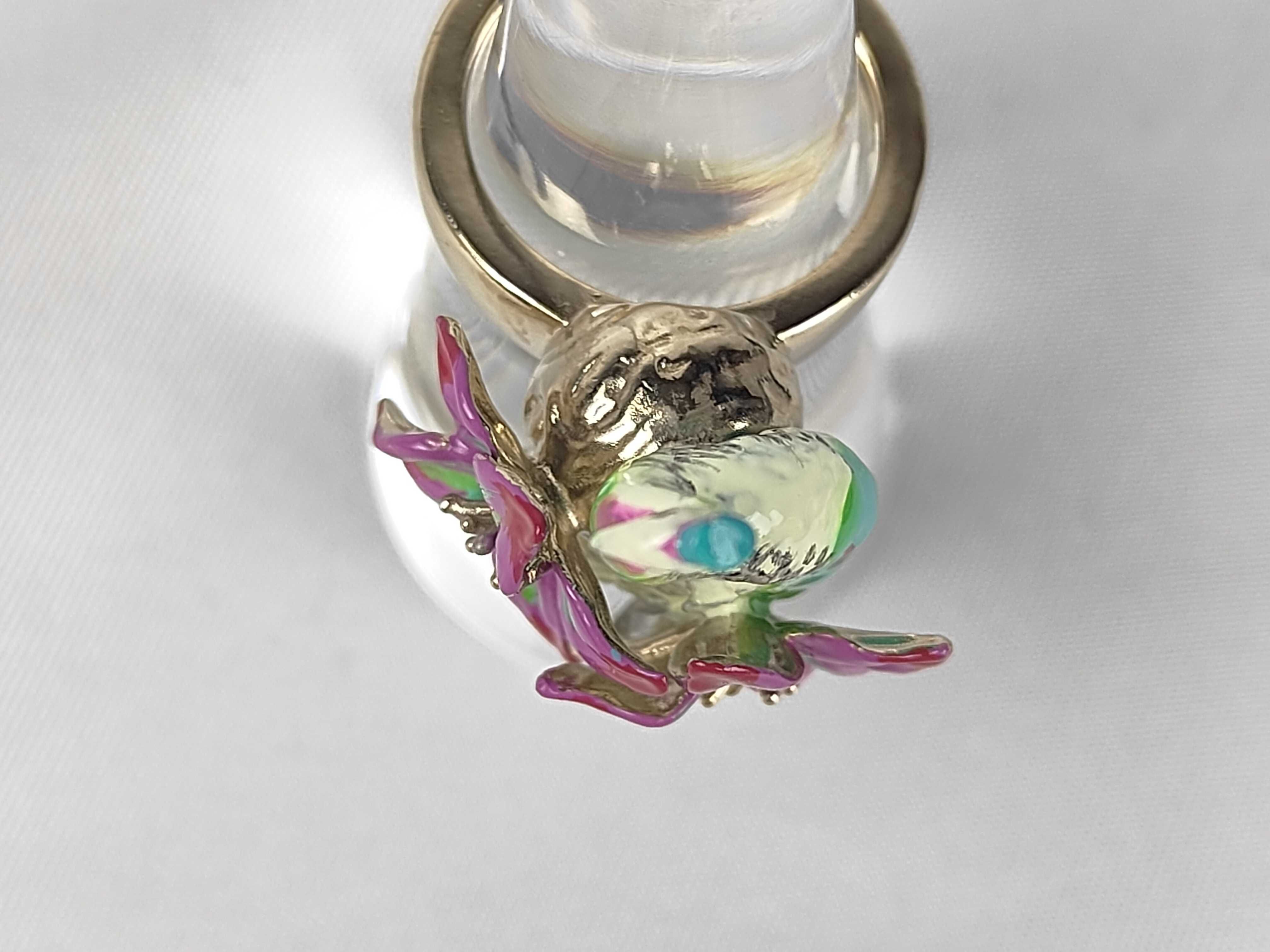 Bird/Flower Motif Ring, Size S — view 3