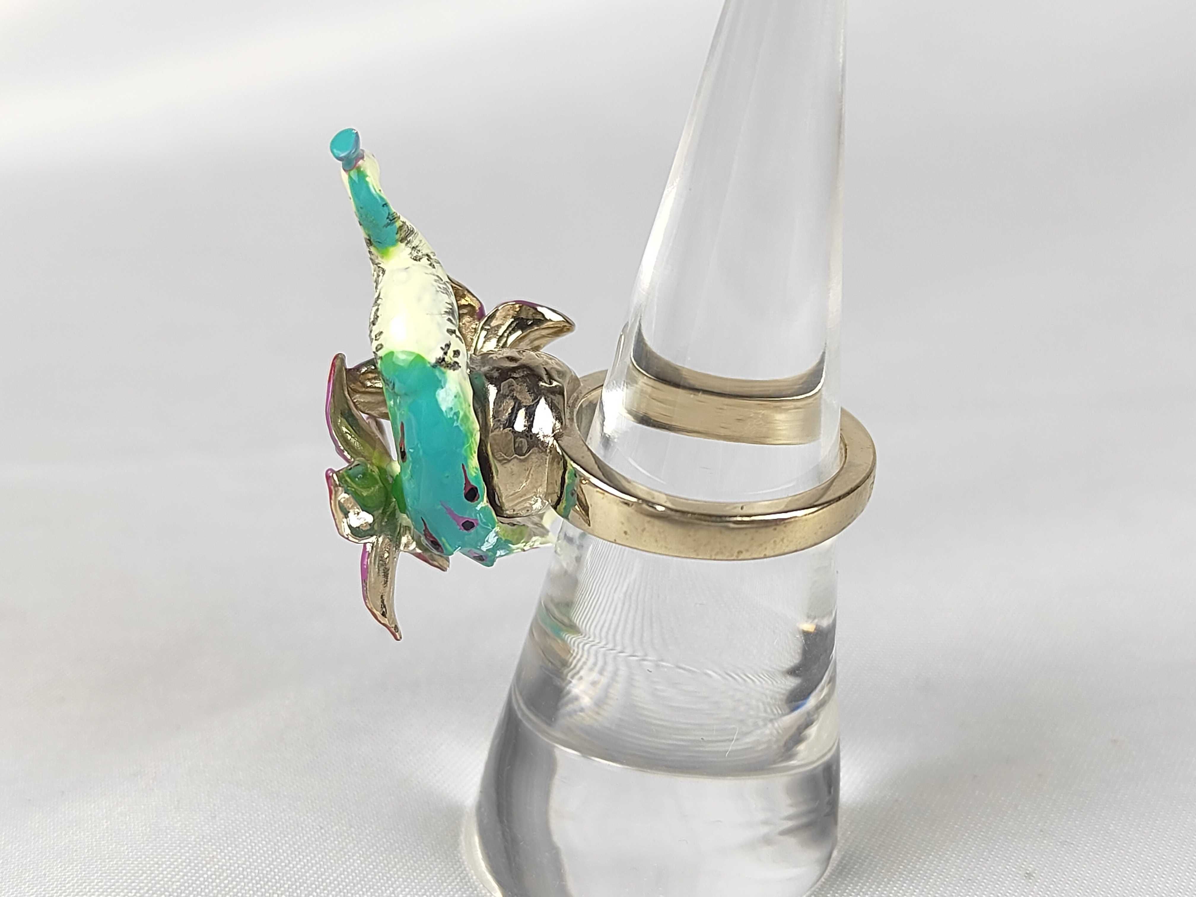 Bird/Flower Motif Ring, Size S — view 4