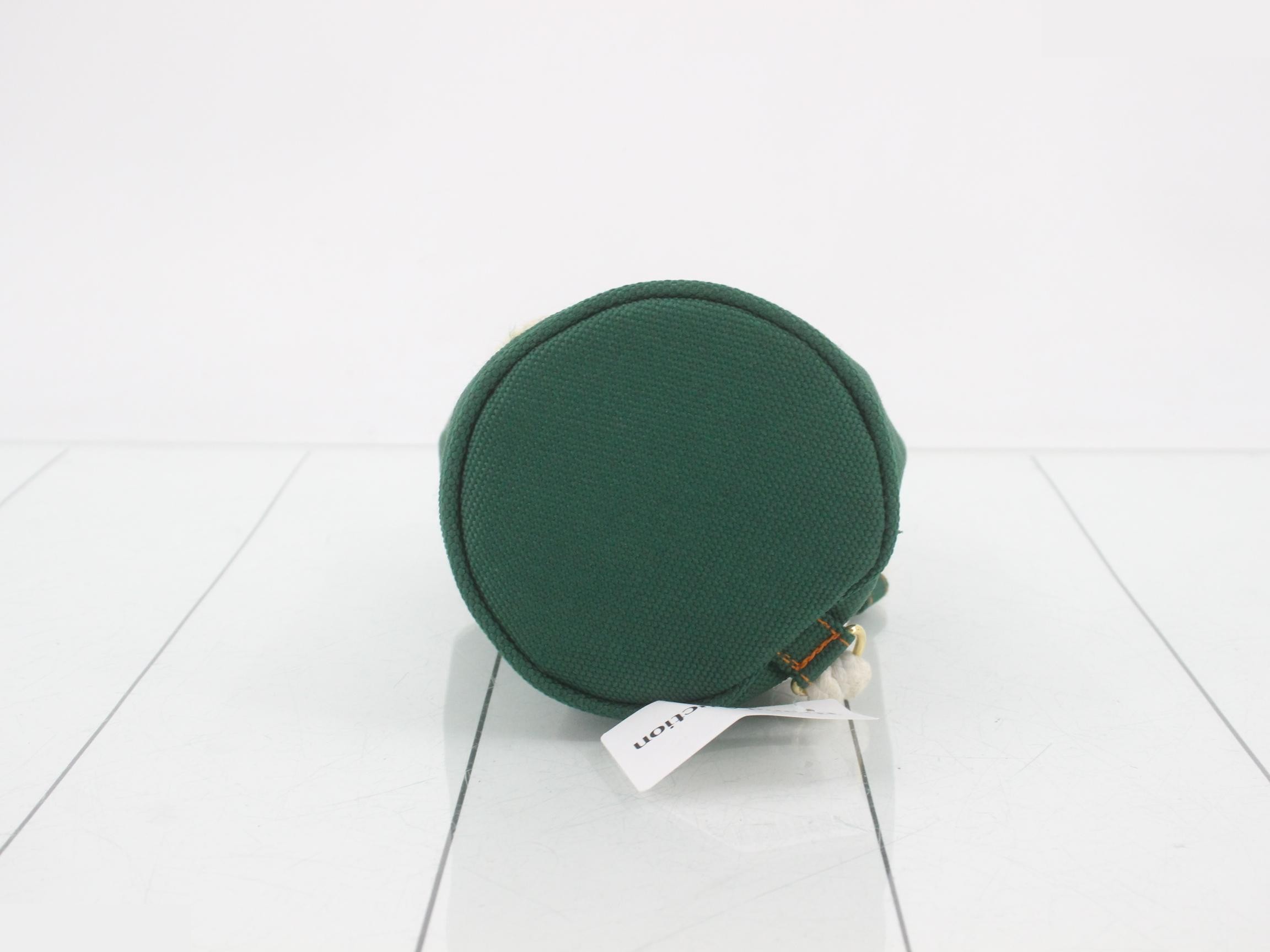 Canvas drawstring pouch, green — view 3