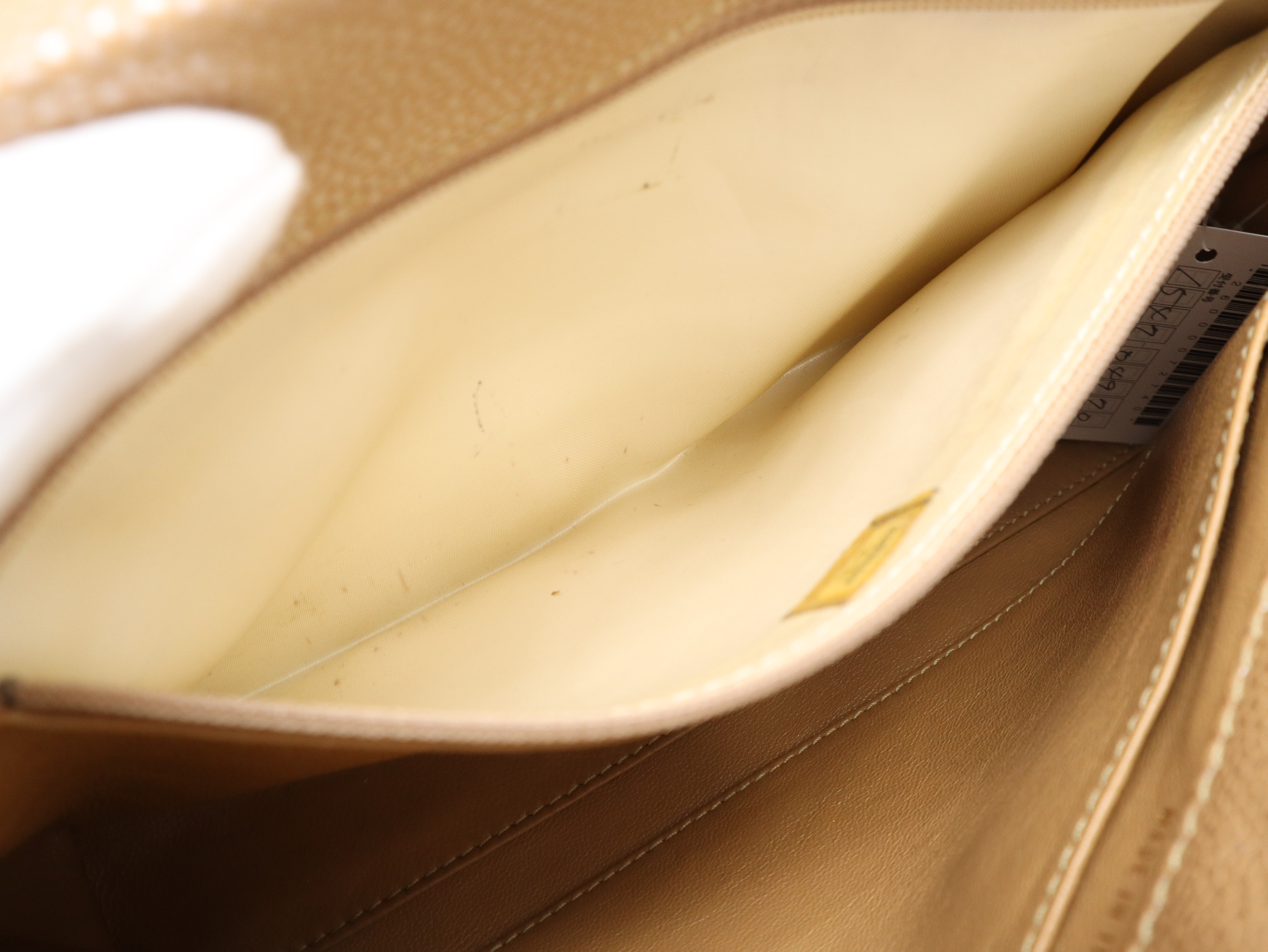 Caviar Skin Matelassé 25 Shoulder Bag with Small Flap, Small Chain, Gold Hardware, Beige, Seal, Card, Guarantee, Box, and Dust Bag (6596852) — view 9