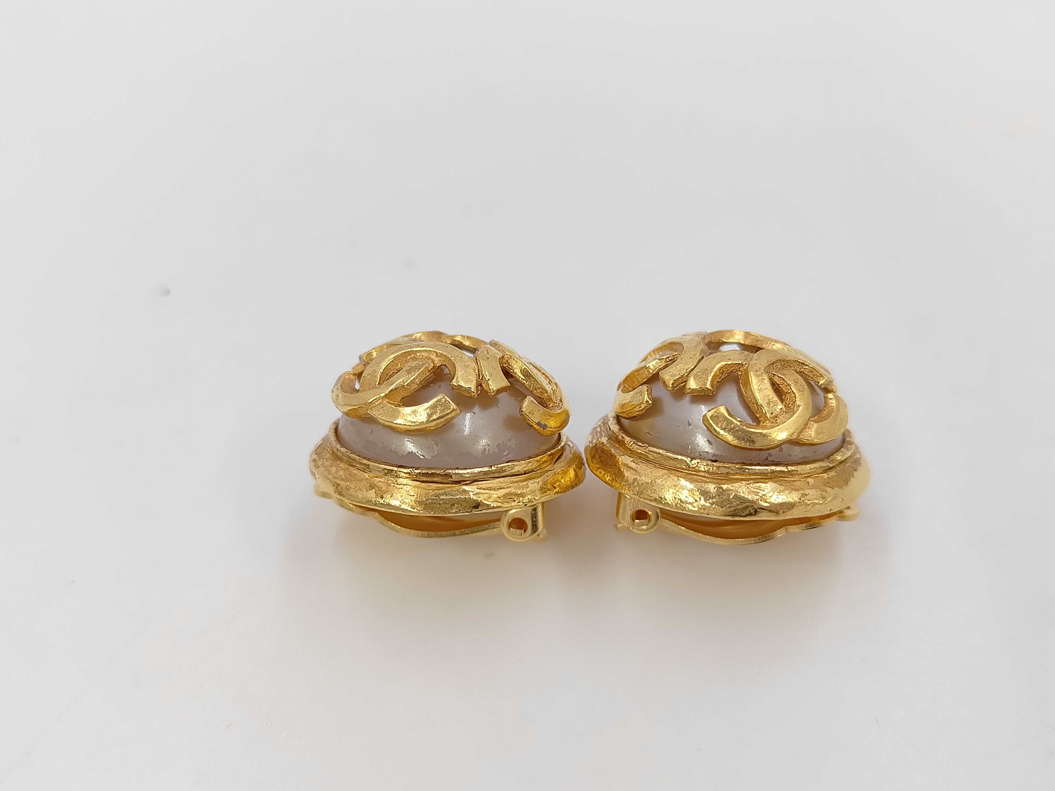 Triple Coco Mark Pearl Earrings 94A — view 3