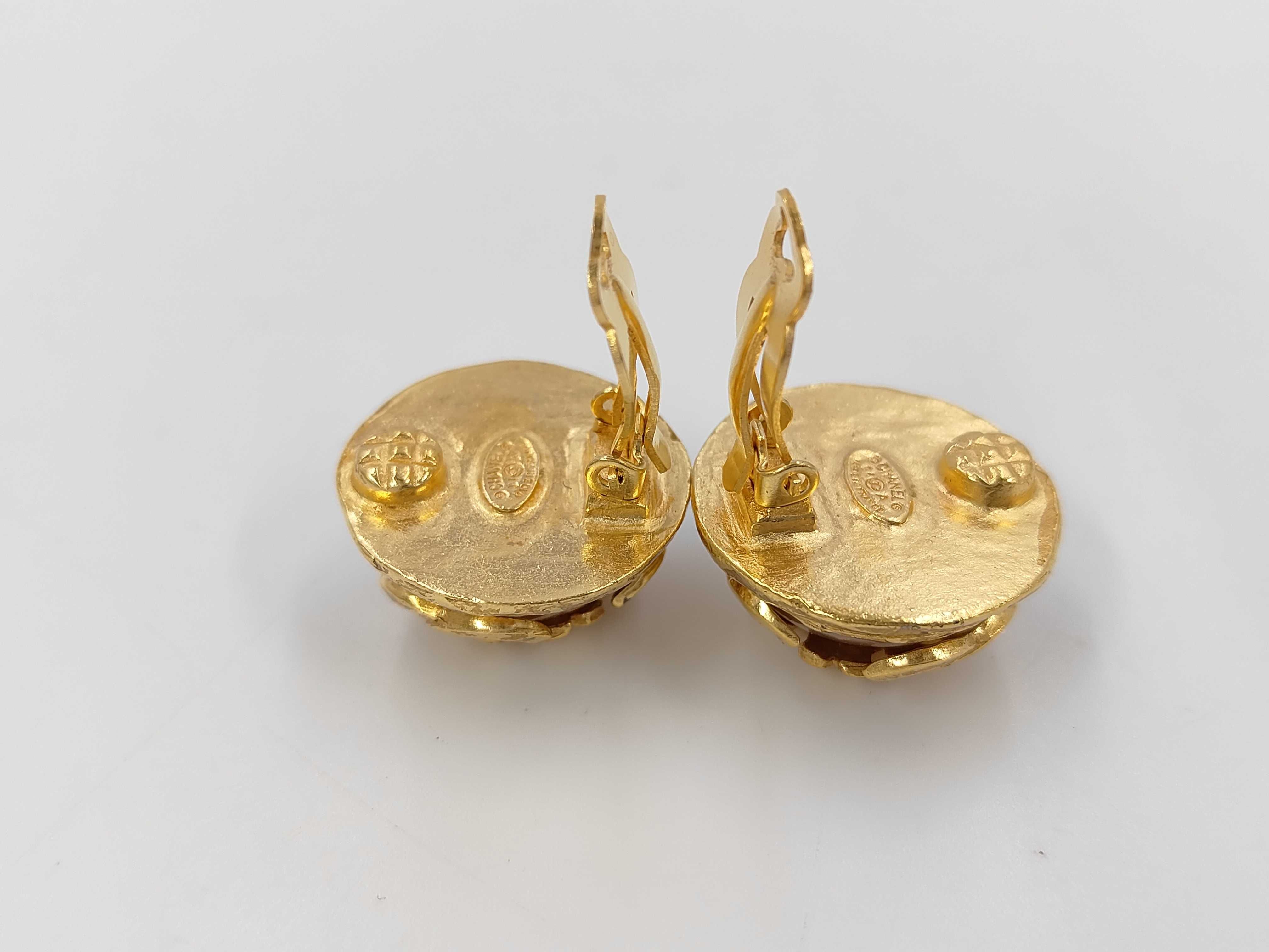 Triple Coco Mark Pearl Earrings 94A — view 4