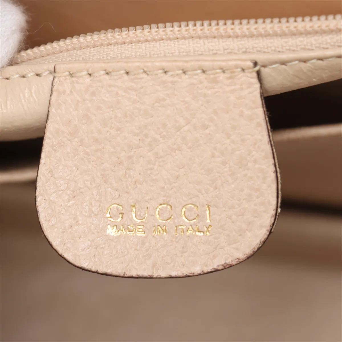 bamboo leather 2WAY handbag beige with mirror — view 12