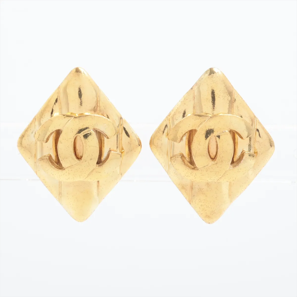 Coco Mark 97P Earrings (Pair) GP Gold. Shows signs of wear:
