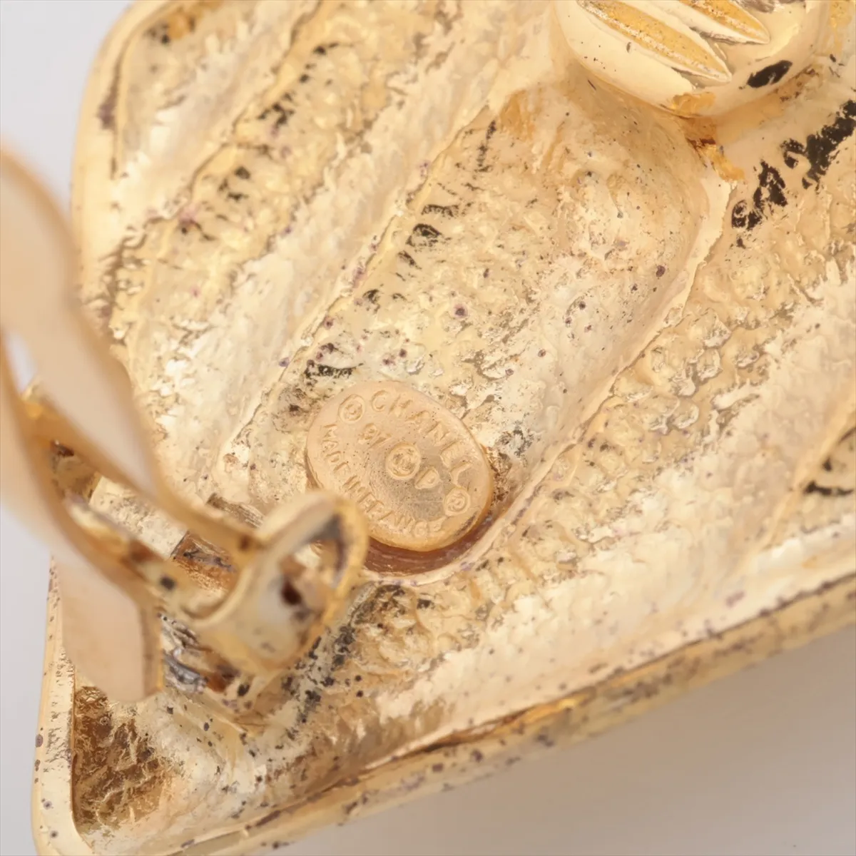 Coco Mark 97P Earrings (Pair) GP Gold. Shows signs of wear: — view 5
