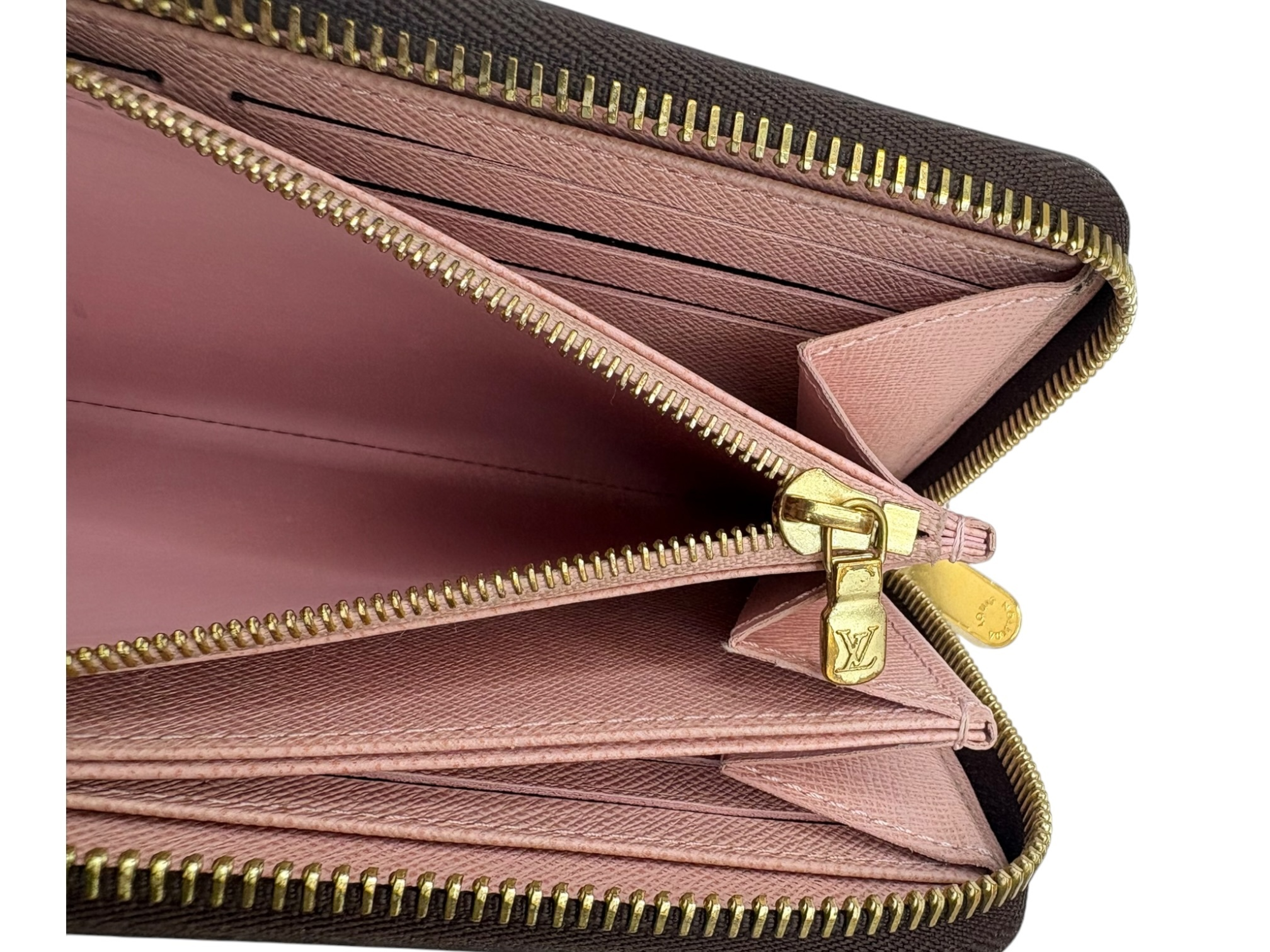 Damier Zippy Wallet N60046 Rose Ballerine Round Zip Wallet — view 9