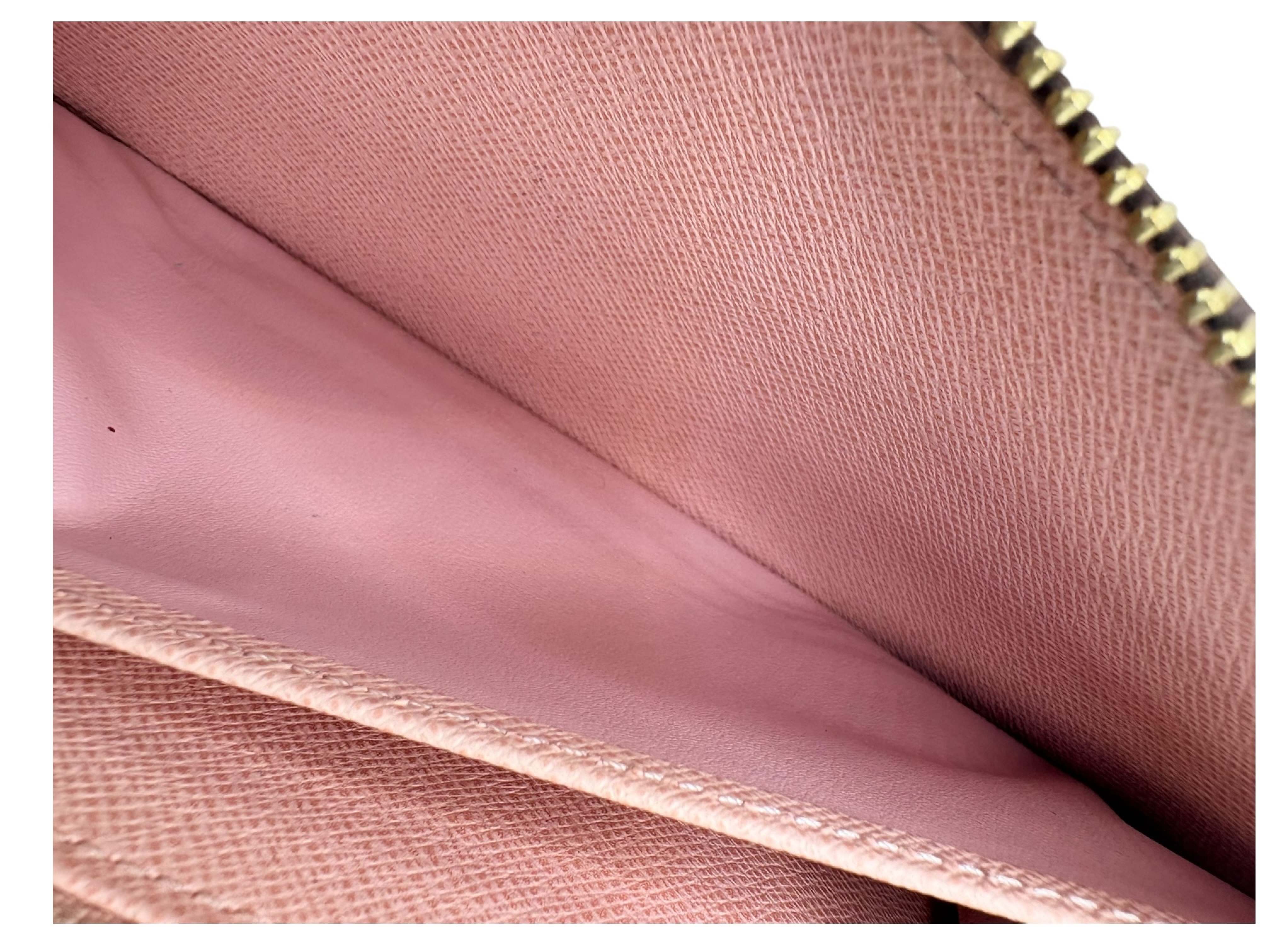 Damier Zippy Wallet N60046 Rose Ballerine Round Zip Wallet — view 10