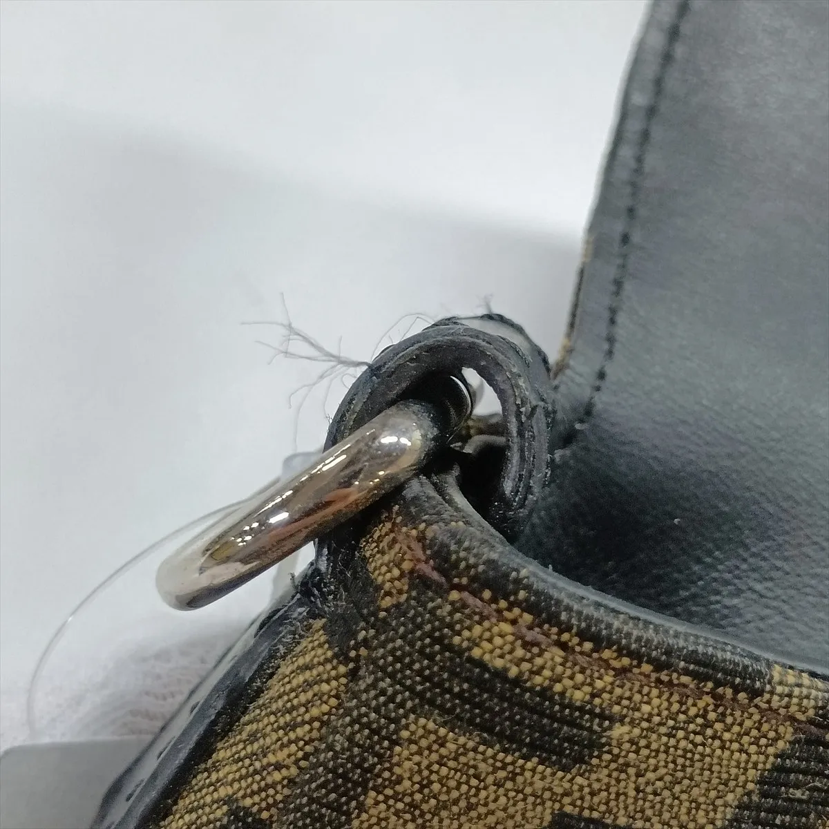 Zucca Mamma Bucket Canvas x Leather 2-Way Shoulder Bag Brown x Black 7VA472 — view 12
