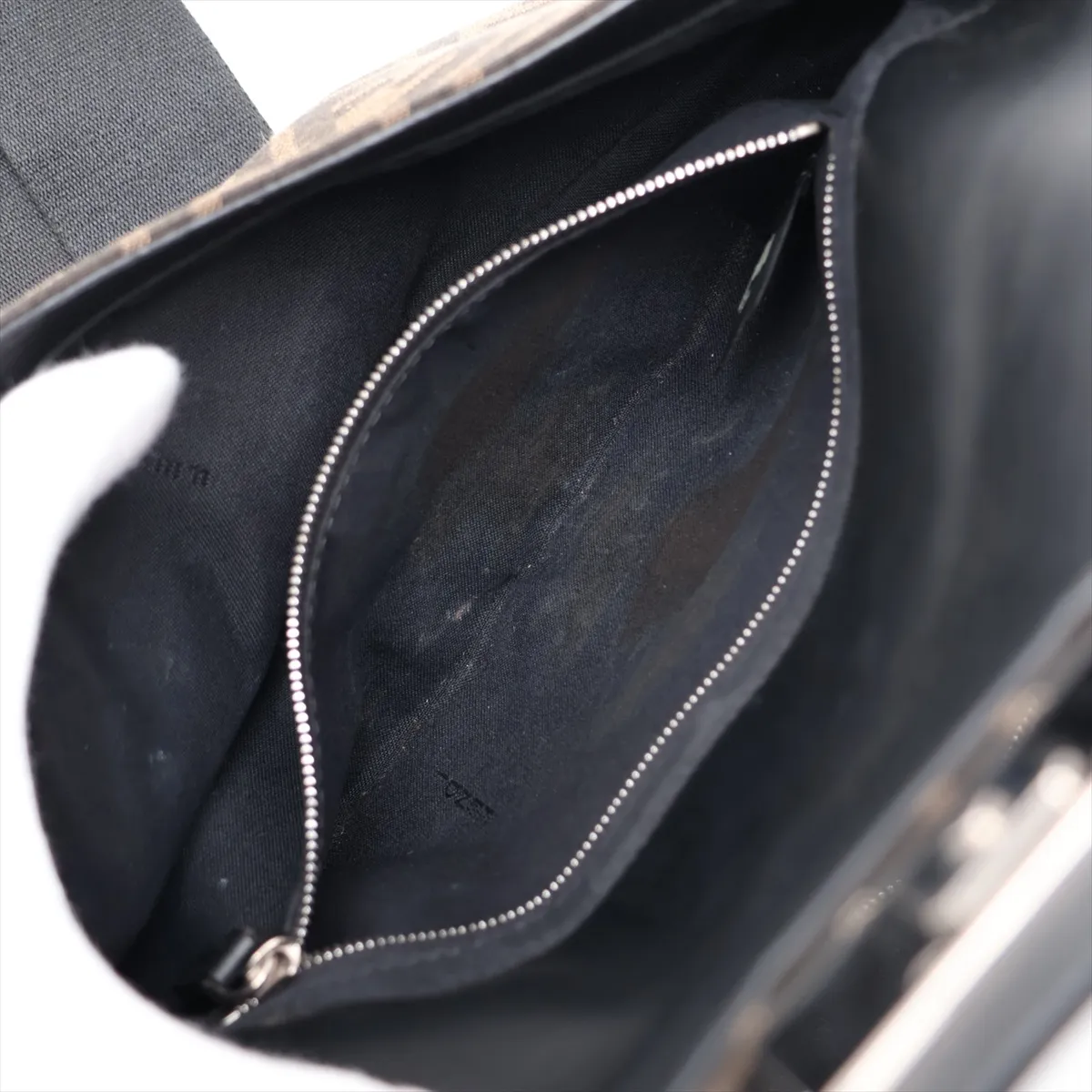 Zucca Mamma Bucket Canvas x Leather 2-Way Shoulder Bag Brown x Black 7VA472 — view 9