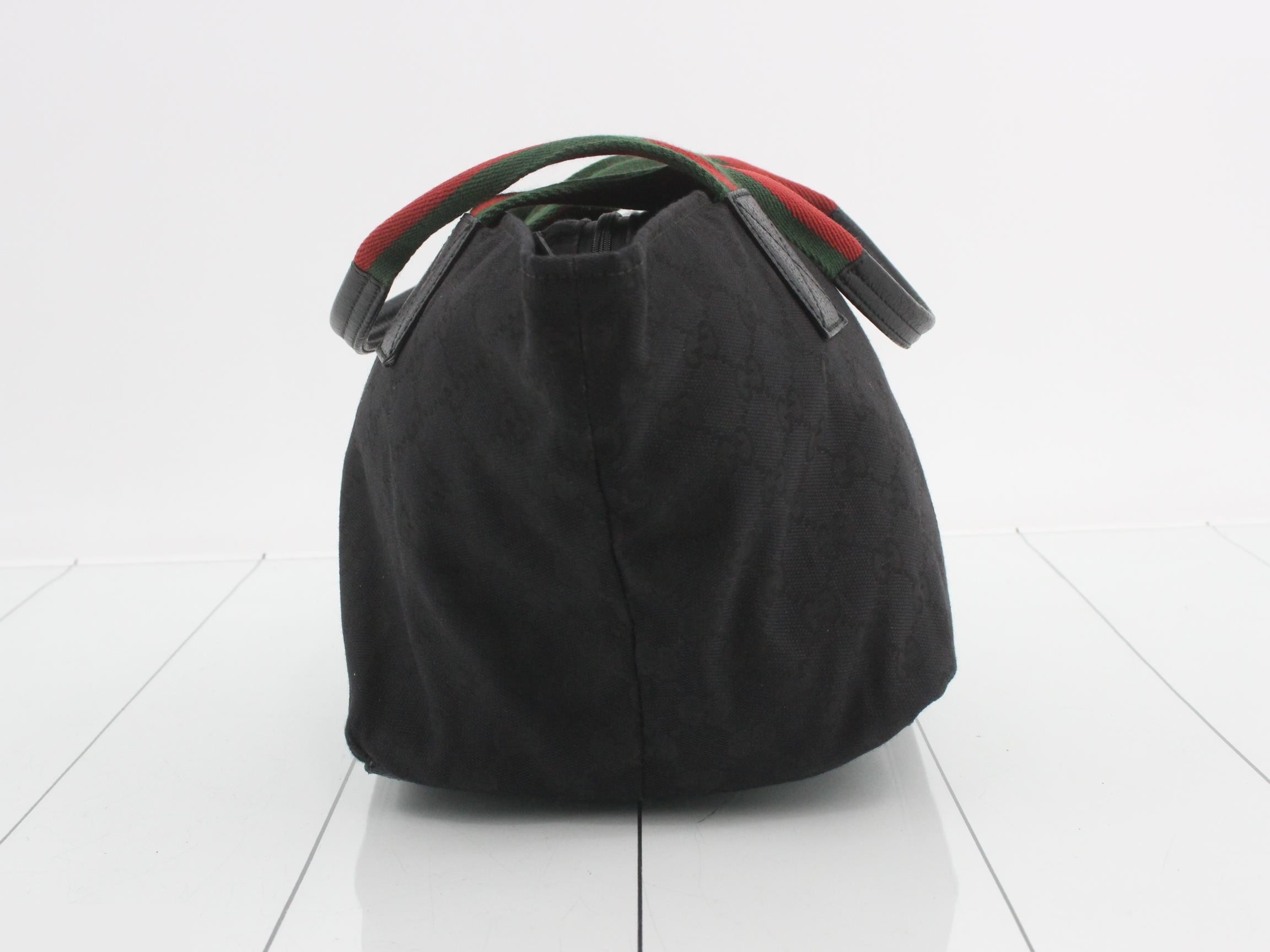 GG Canvas Handbag, Black, Sherry — view 3
