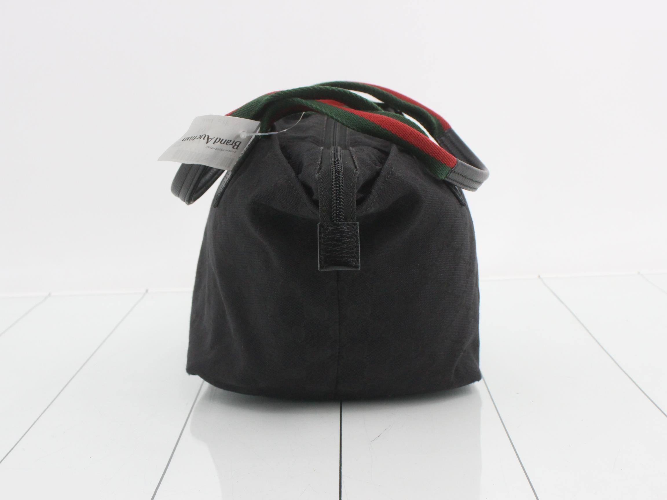 GG Canvas Handbag, Black, Sherry — view 4