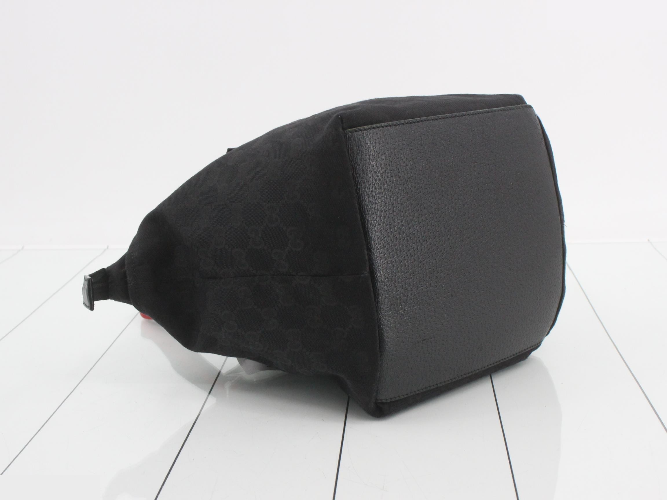 GG Canvas Handbag, Black, Sherry — view 5