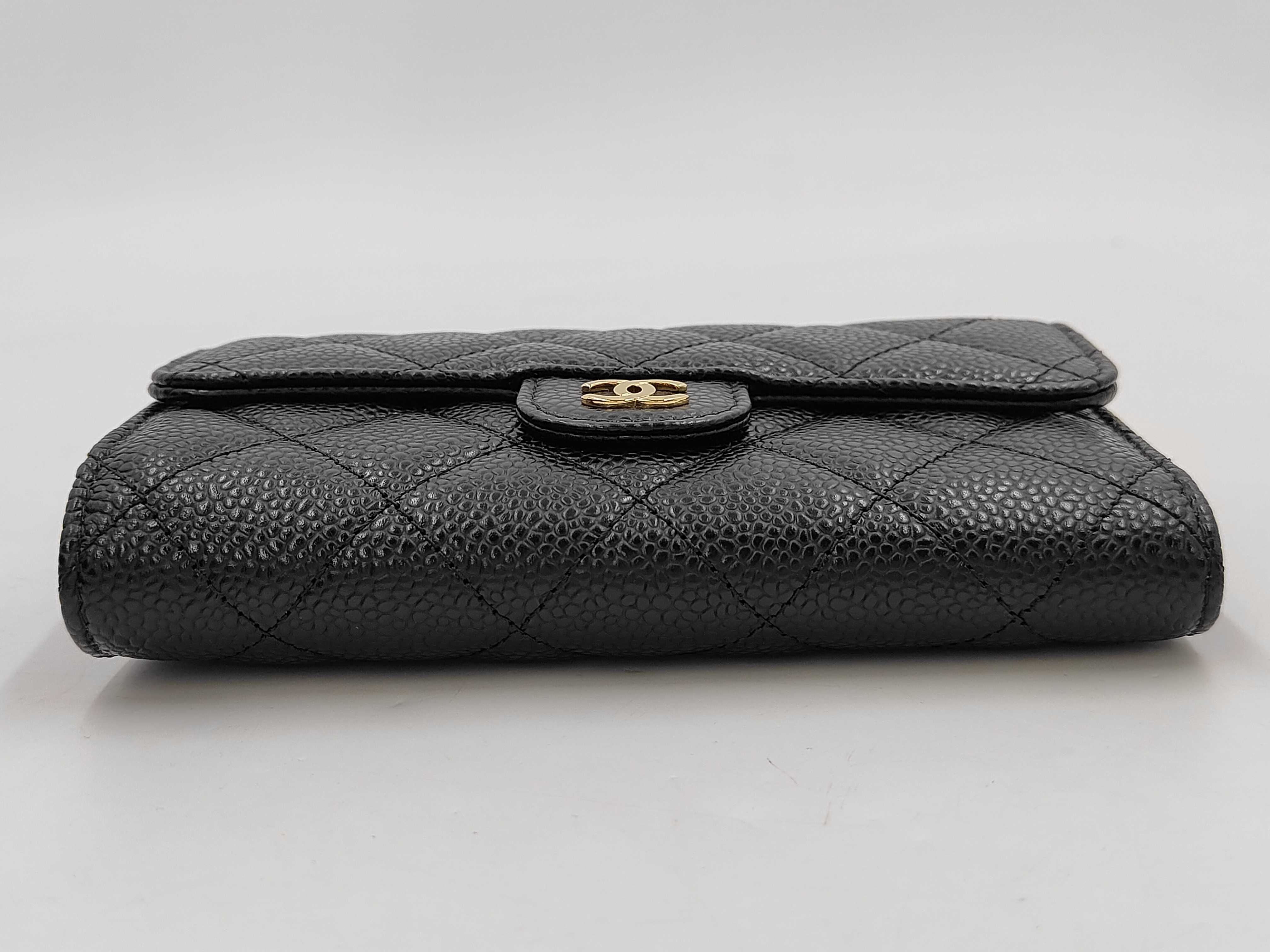 Caviar Skin Matelassé Medium Flap Wallet — view 3