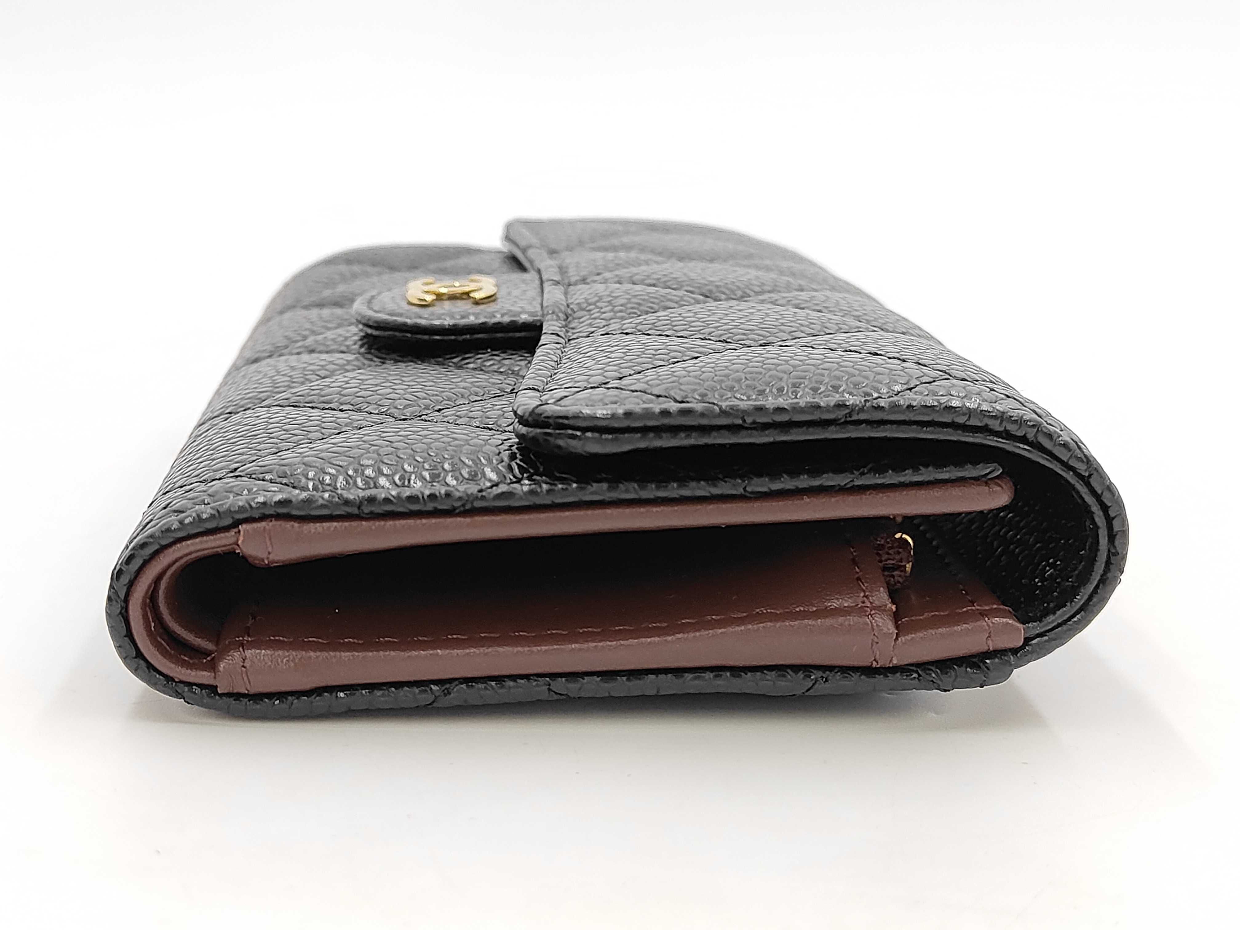 Caviar Skin Matelassé Medium Flap Wallet — view 4