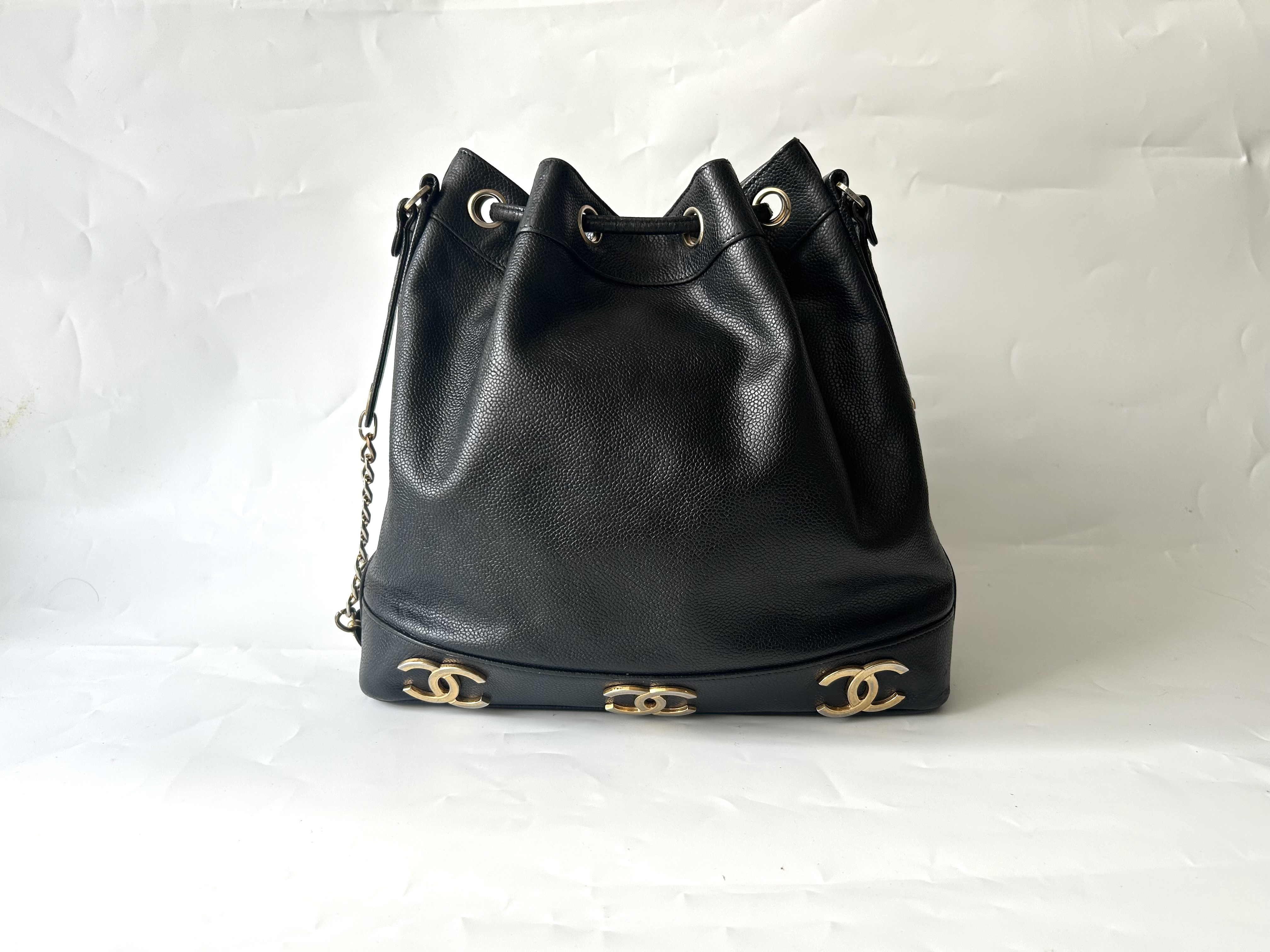 Caviar Skin Drawstring Triple Coco Bag — view 2