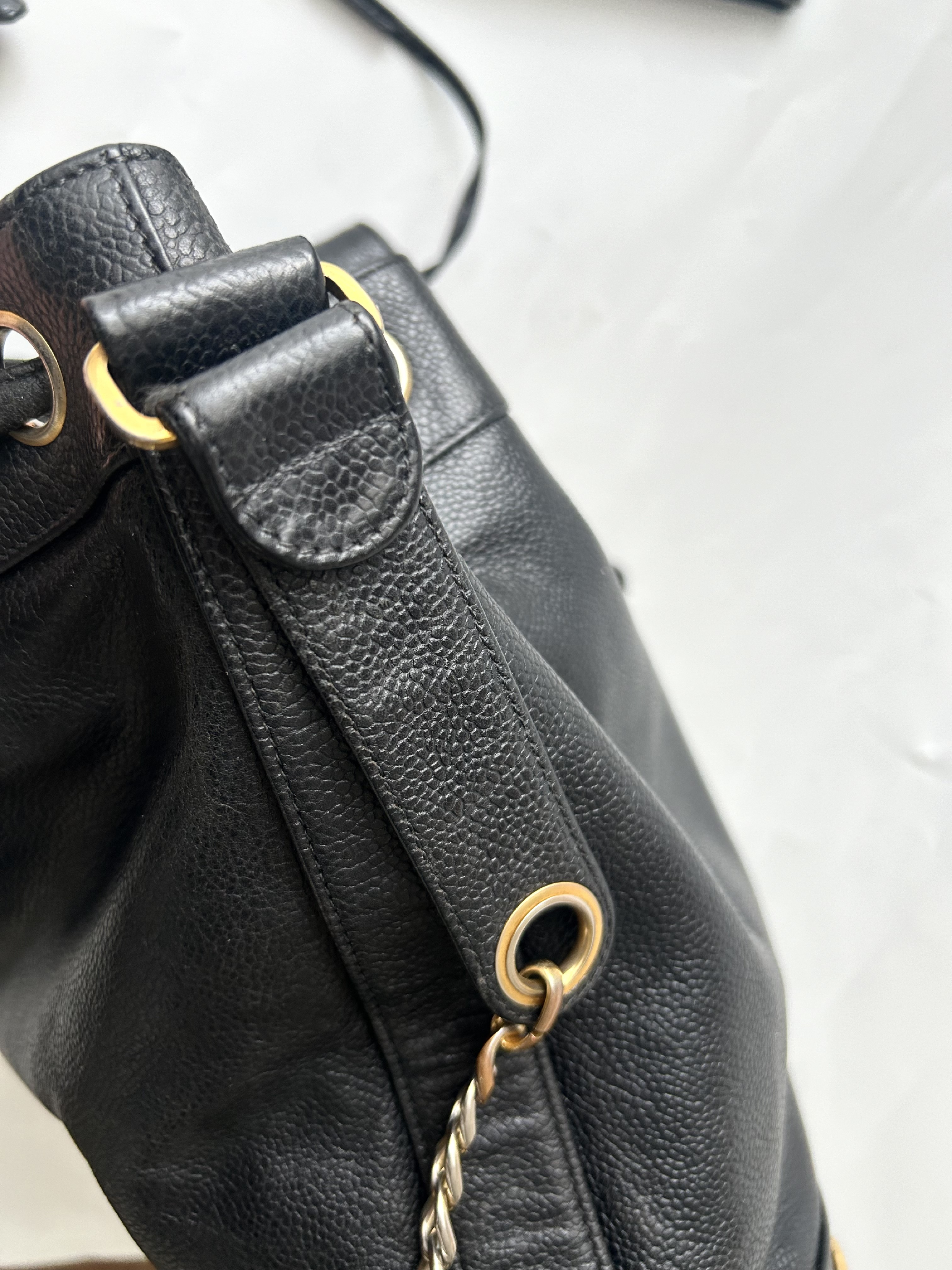 Caviar Skin Drawstring Triple Coco Bag — view 5