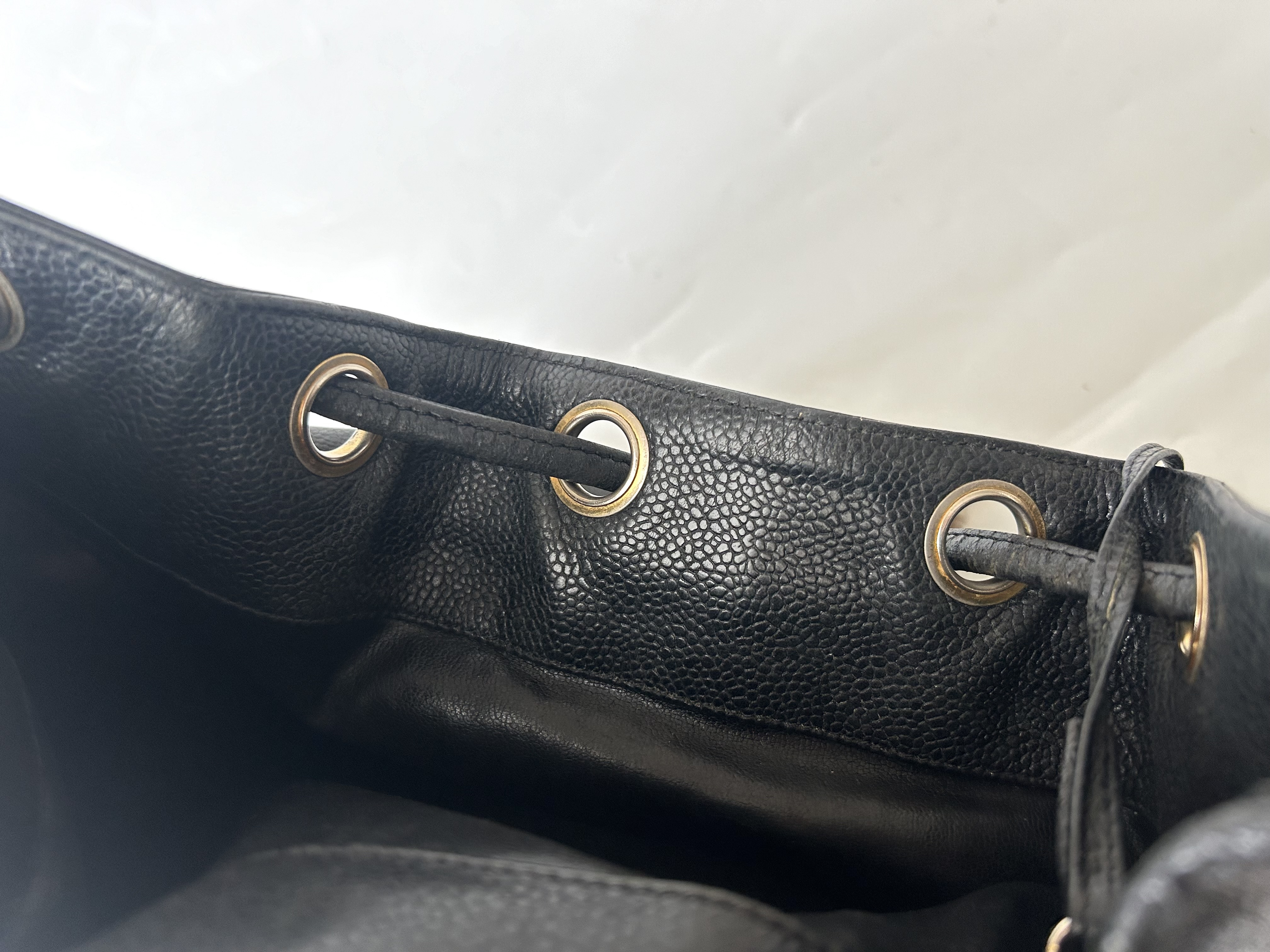 Caviar Skin Drawstring Triple Coco Bag — view 7