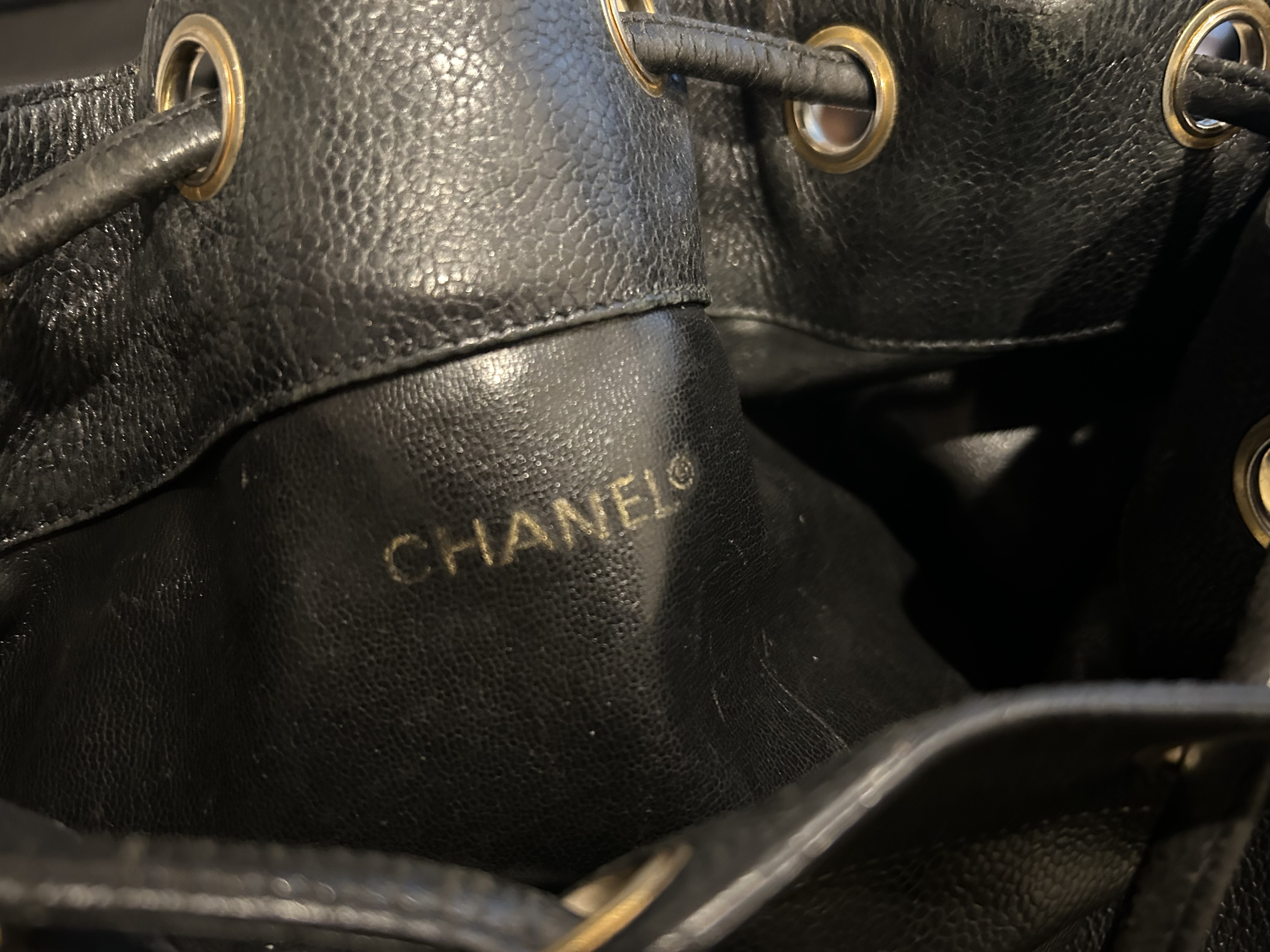 Caviar Skin Drawstring Triple Coco Bag — view 9