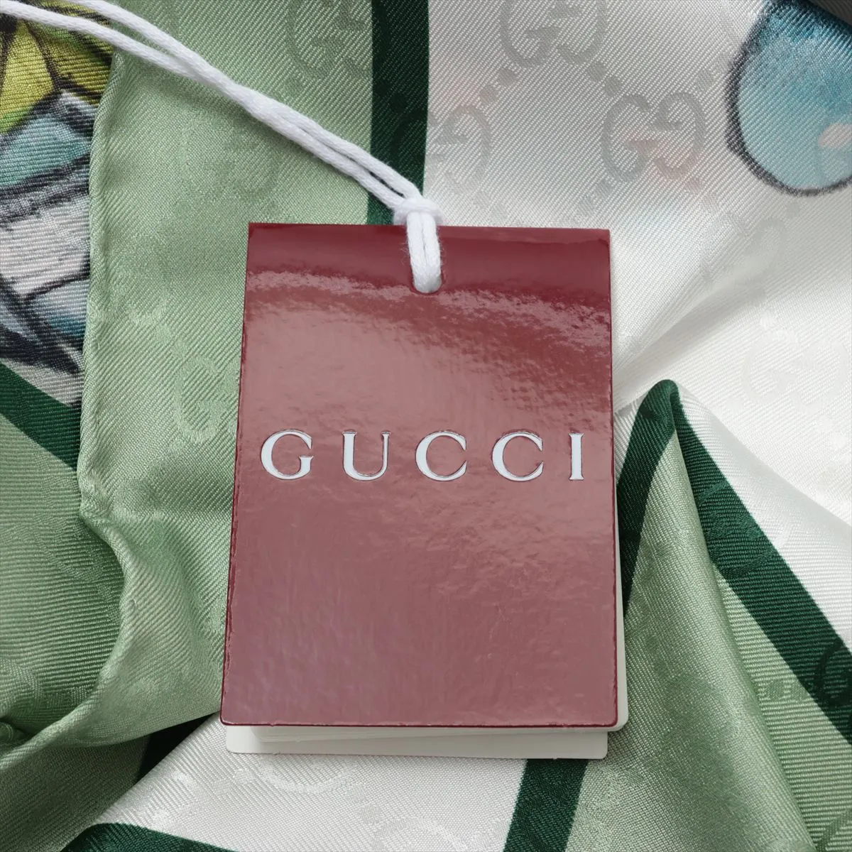 x Higuchi Yuko 863477 Scarf, Silk, Green, — view 8