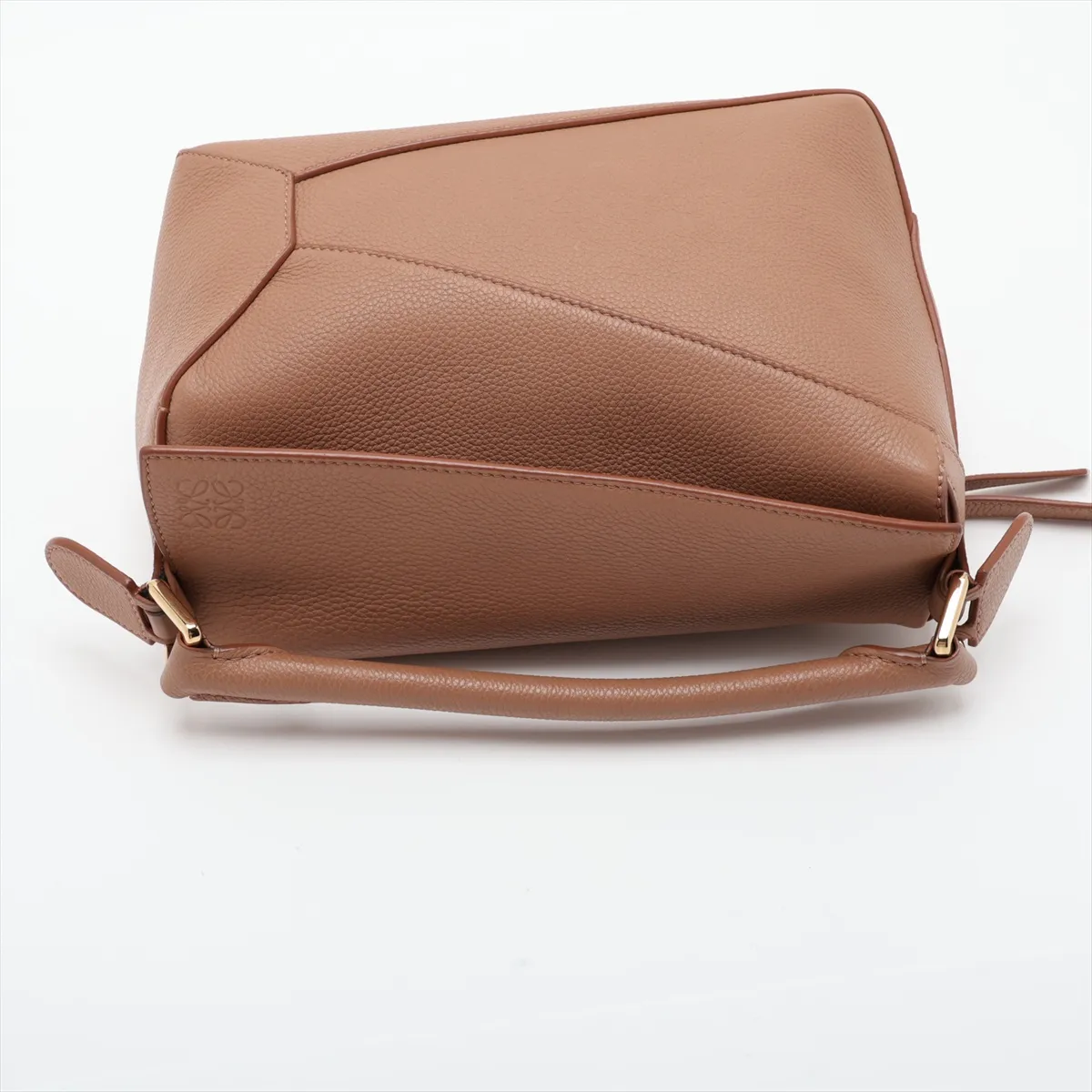 Puzzle Bag Small Leather 2-Way Handbag Brown — view 5