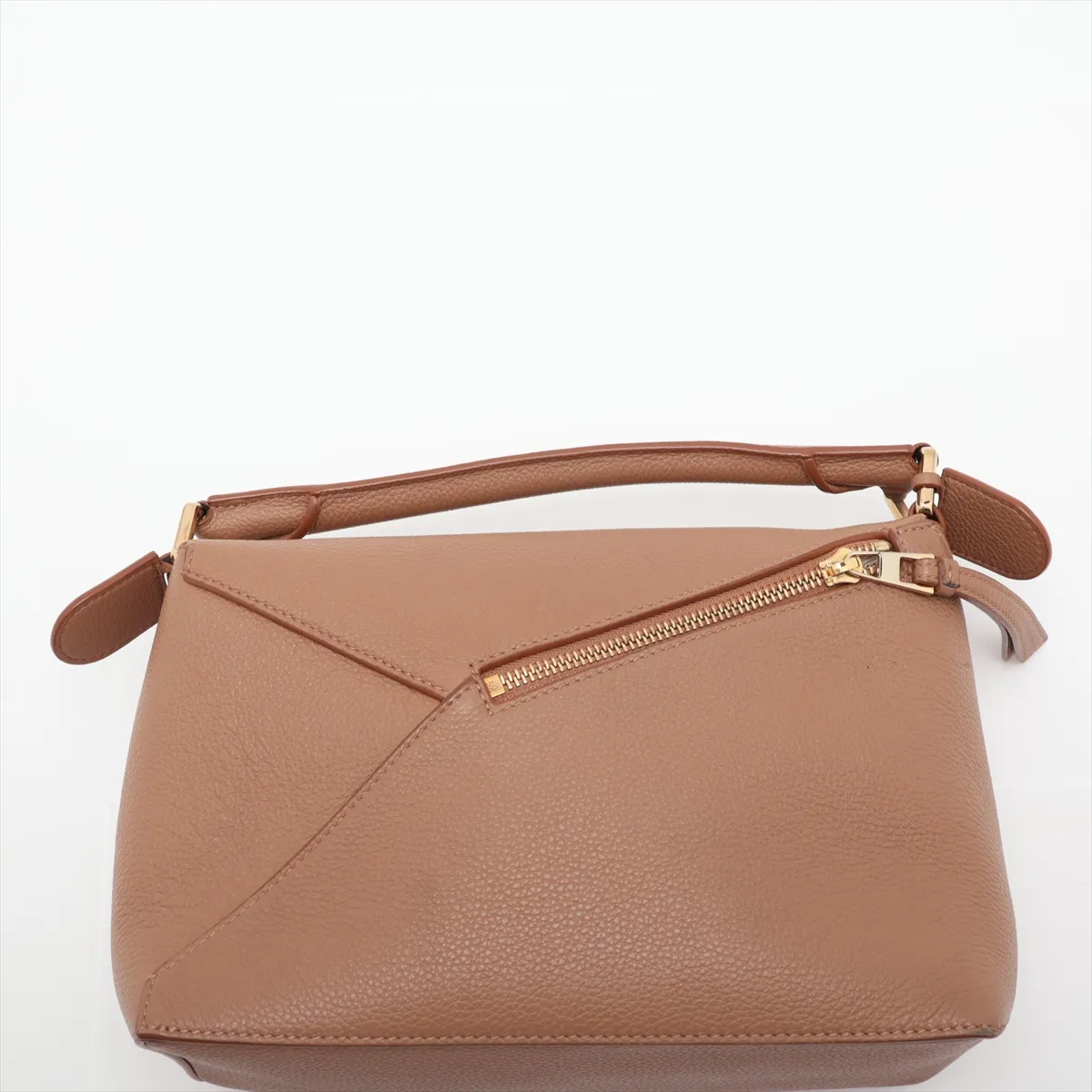 Puzzle Bag Small Leather 2-Way Handbag Brown — view 6